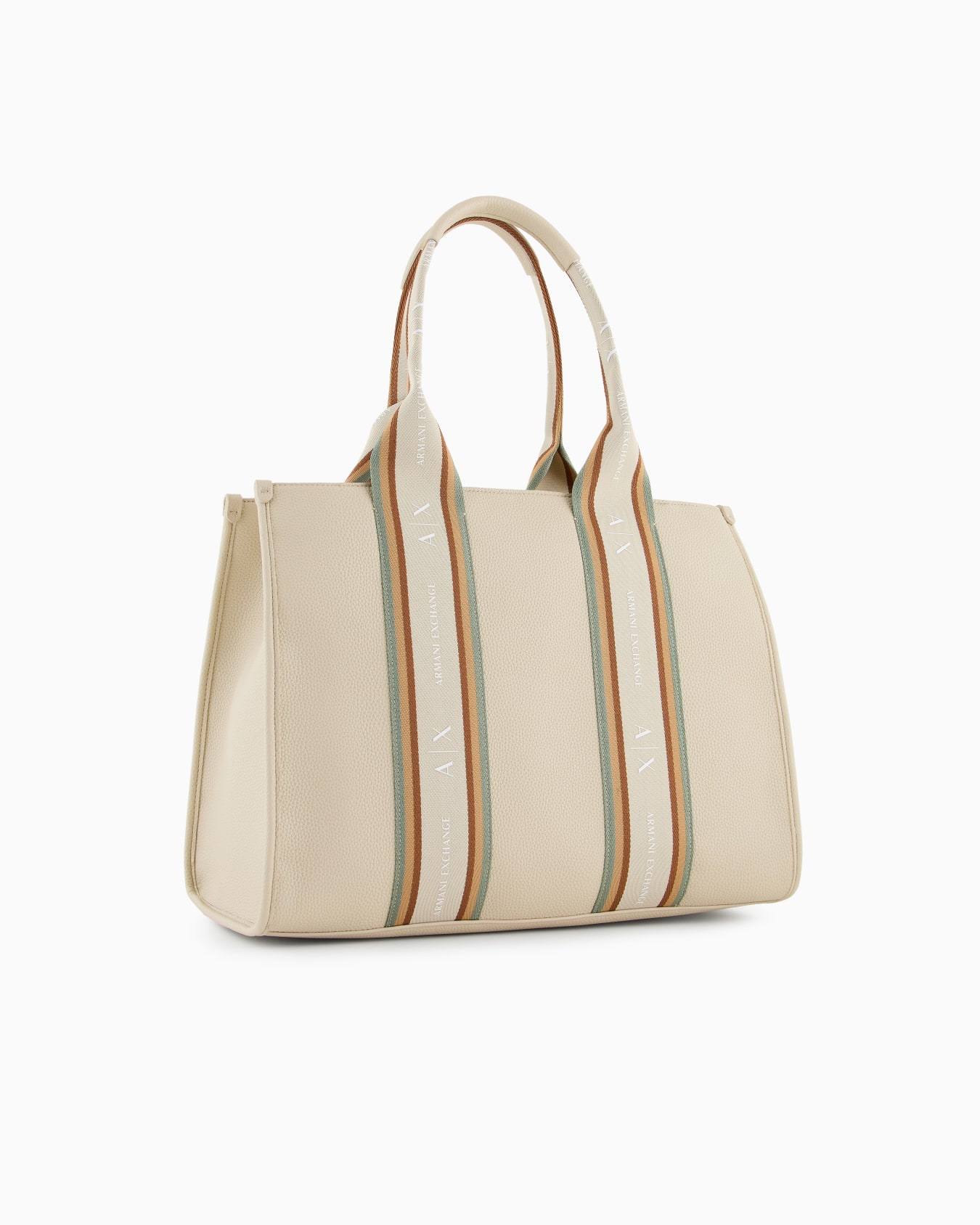 Shopper bag with contrasting bands Slide 1