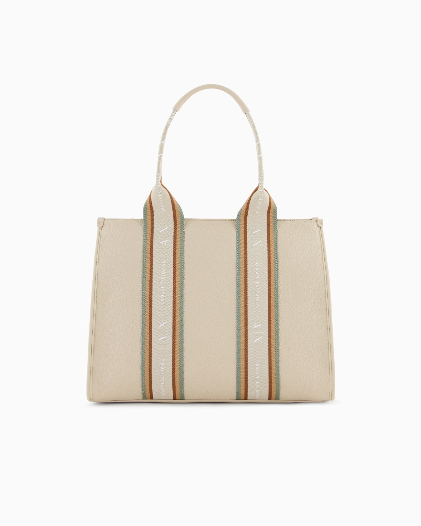 Shopper bag with contrasting bands Slide 0