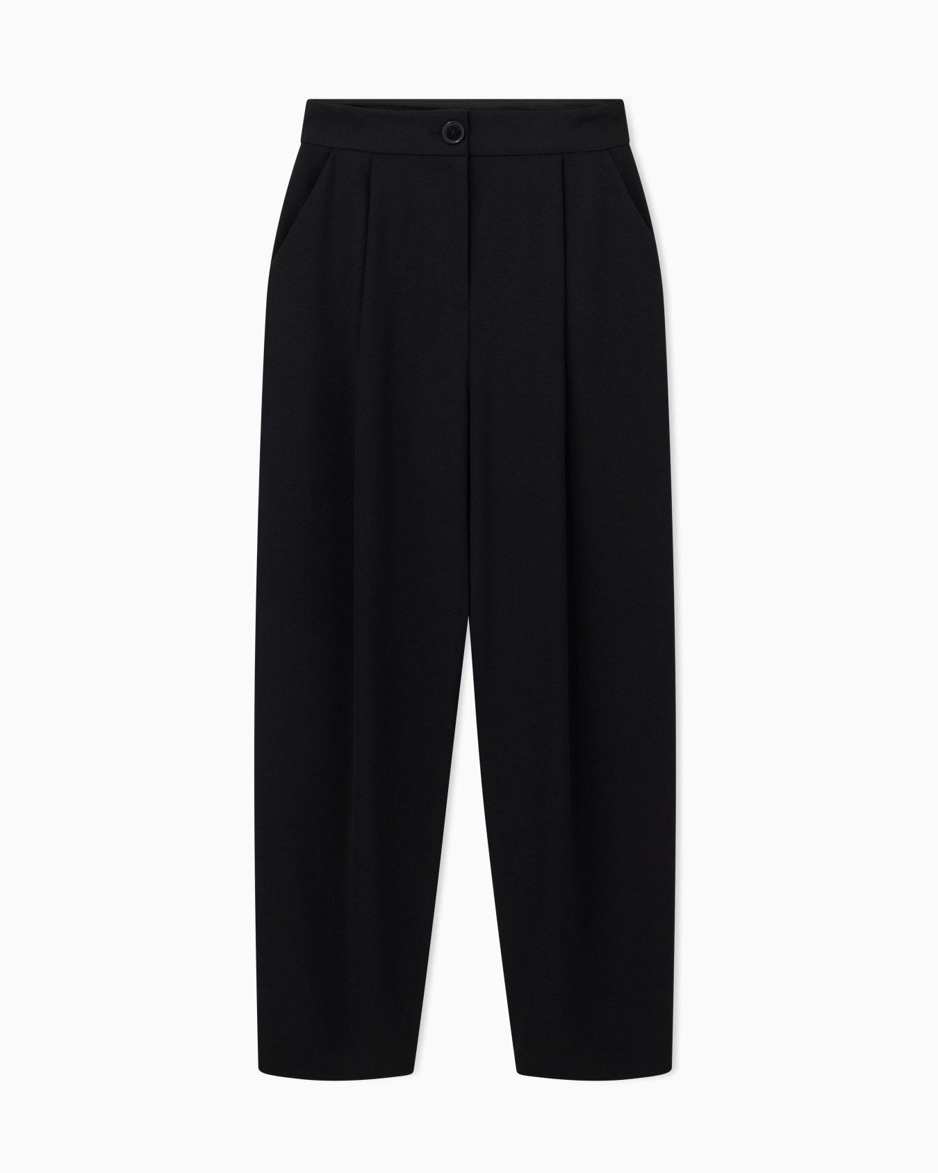 Twill pleated trousers Slide 0
