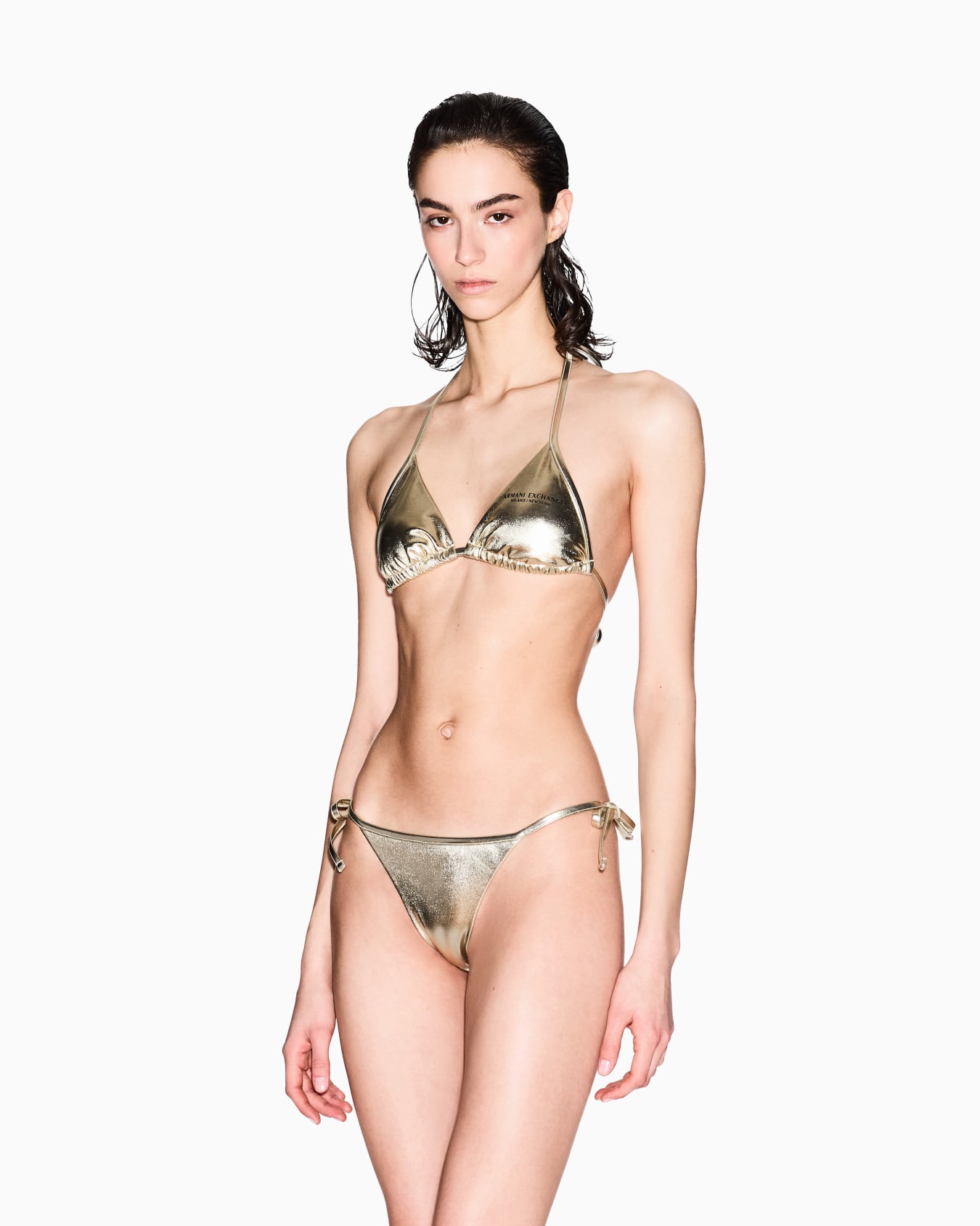 Metallic fabric bikini bottoms Slide 1
