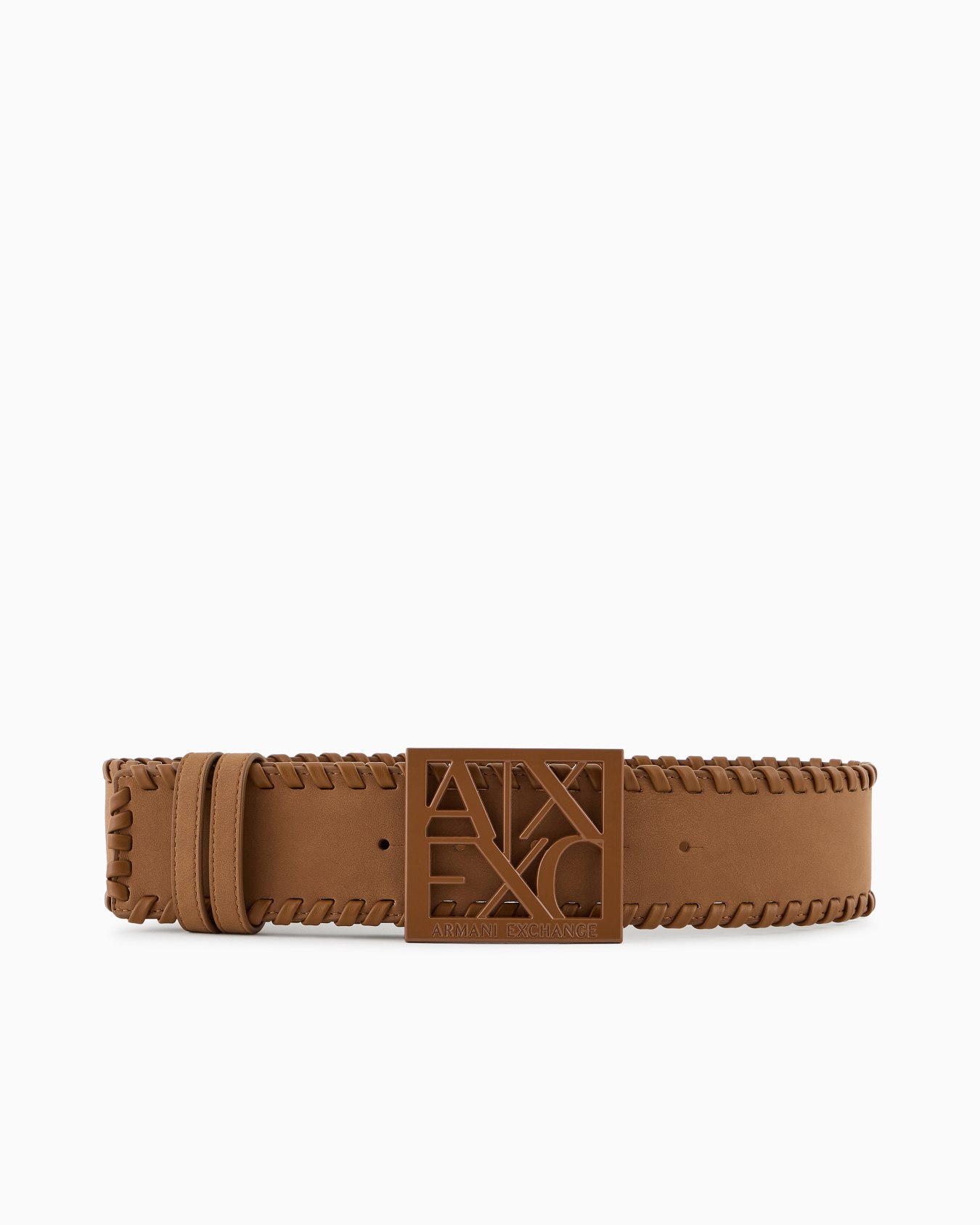 Suede belt with logo Slide 2
