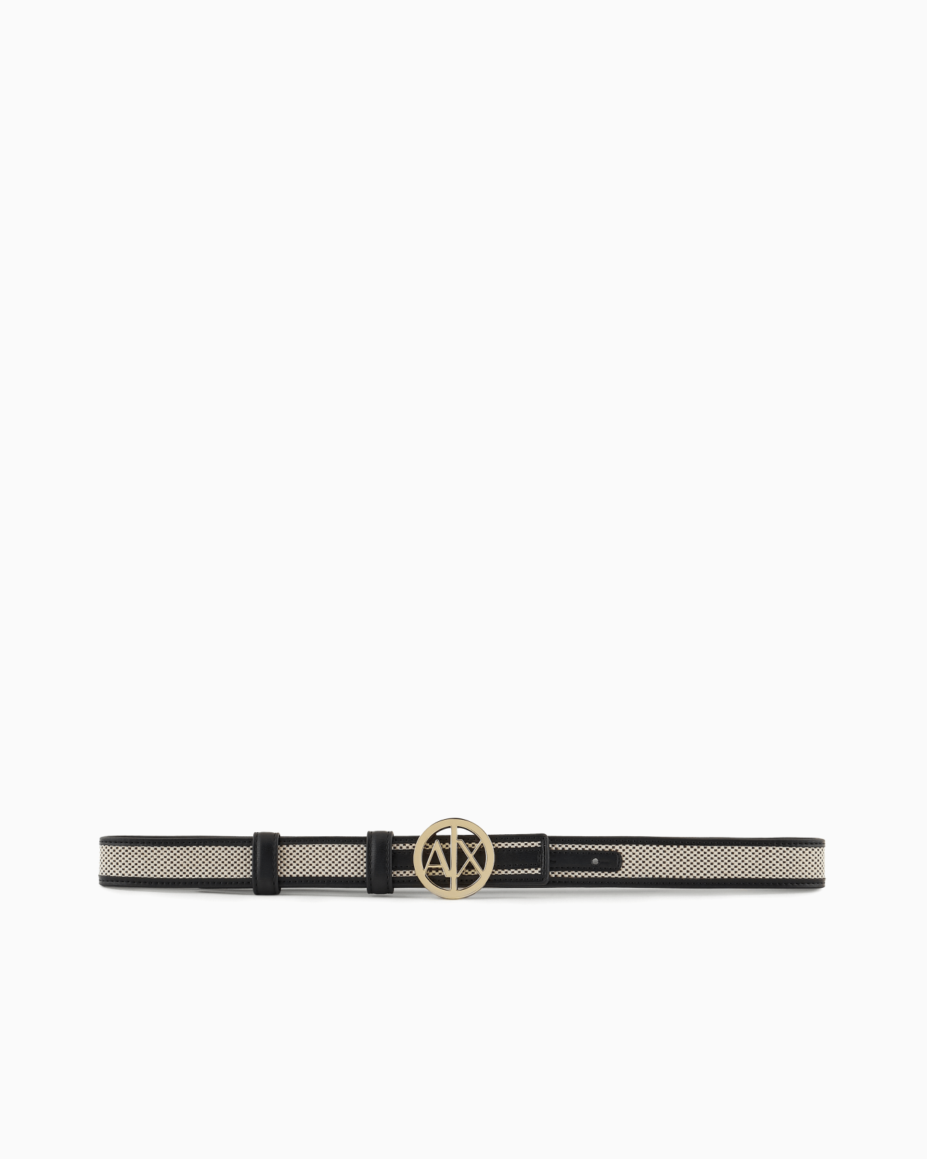Belt with gold round logo Slide 2