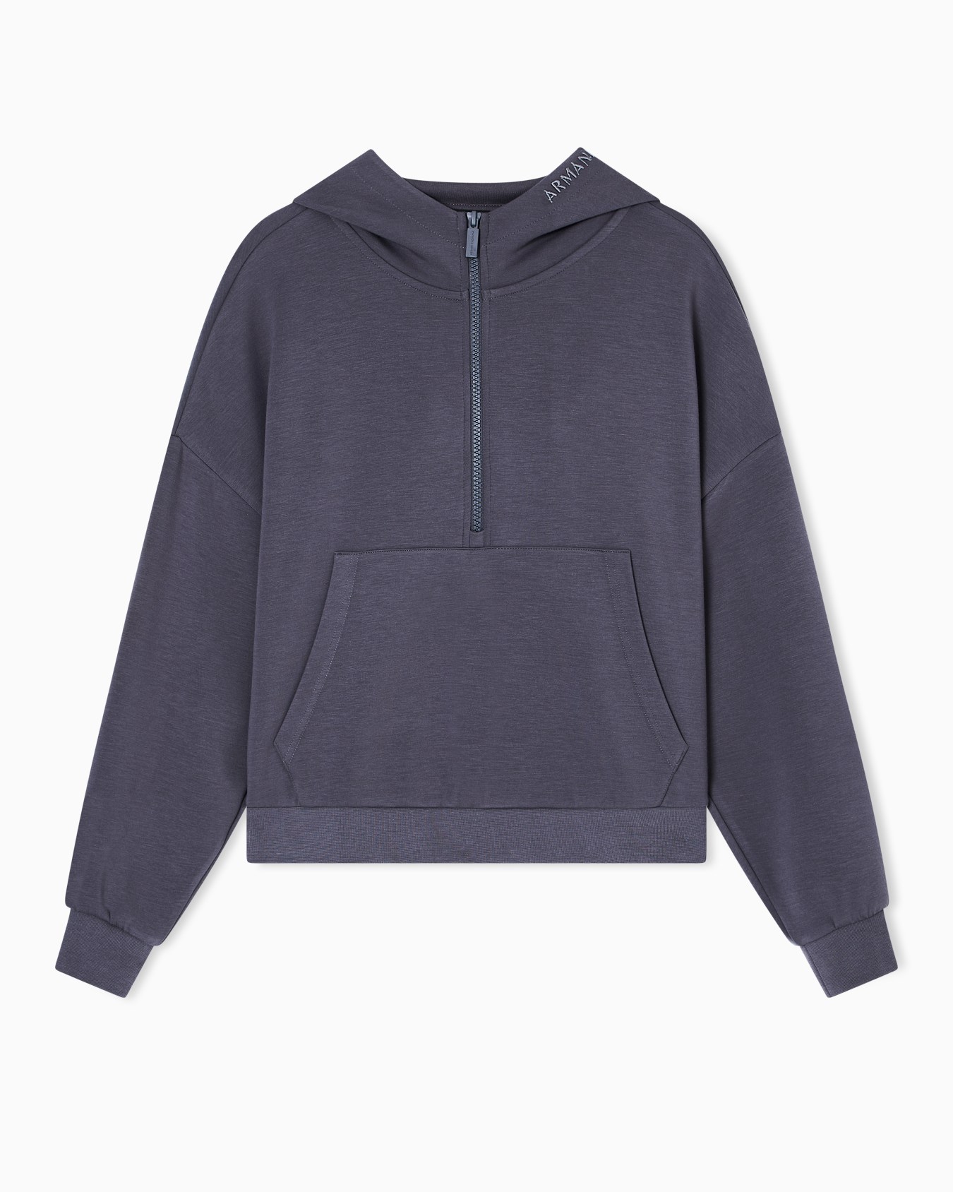 Kapuzenpullover mit halbem Reißverschluss Folie 0