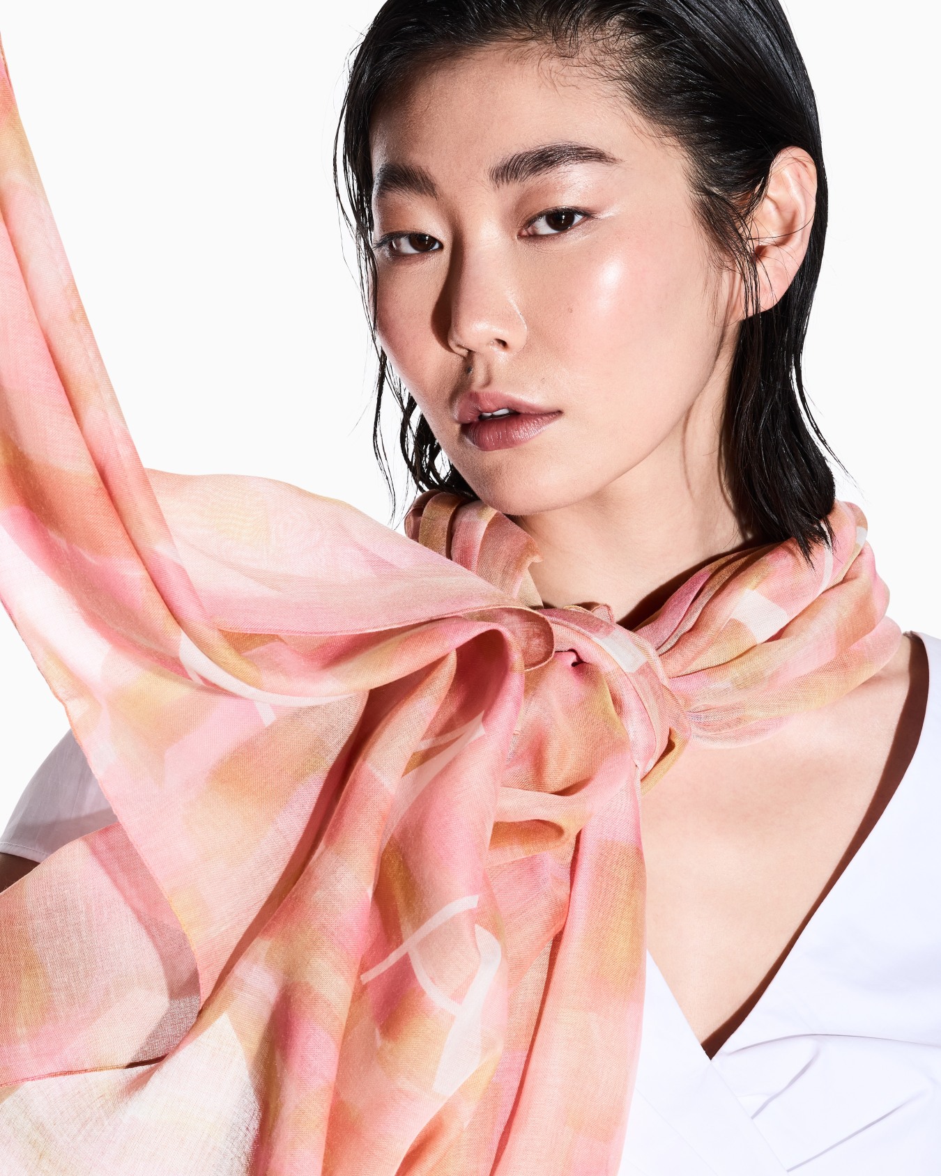Patterned fabric scarf Slide 2
