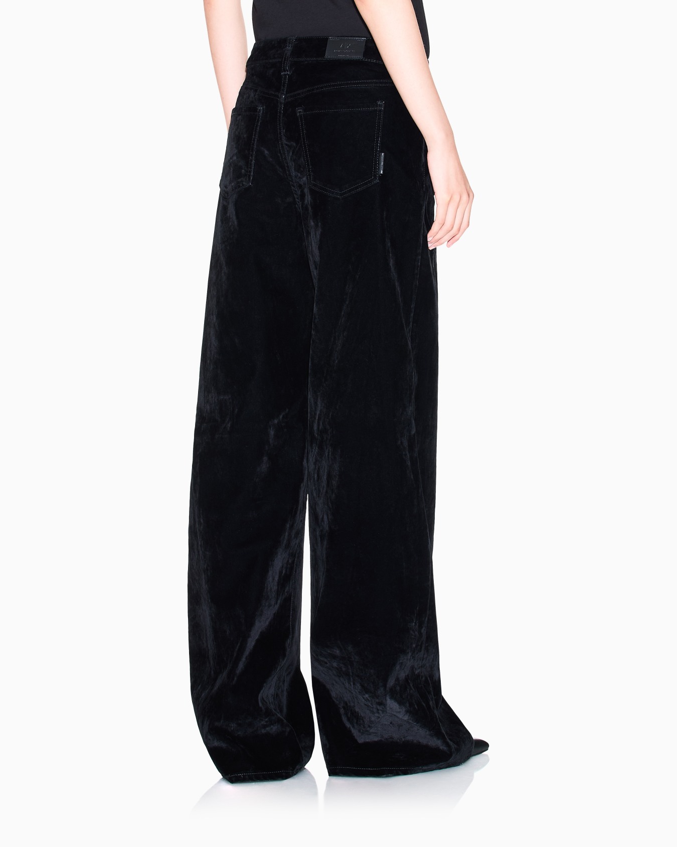 Stonewashed denim wide-leg jeans Slide 2