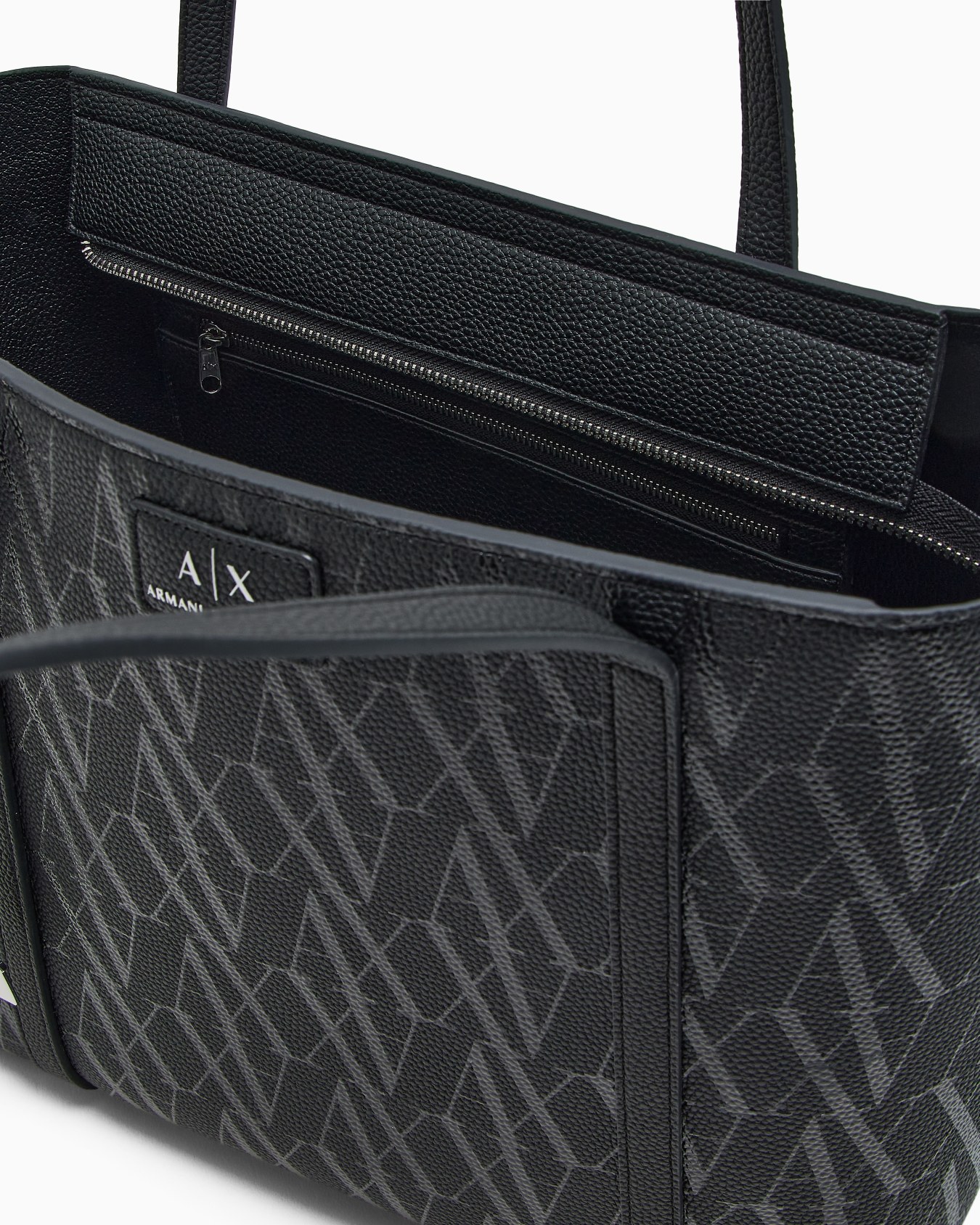 Shopper bag with allover logo and charm Slide 3