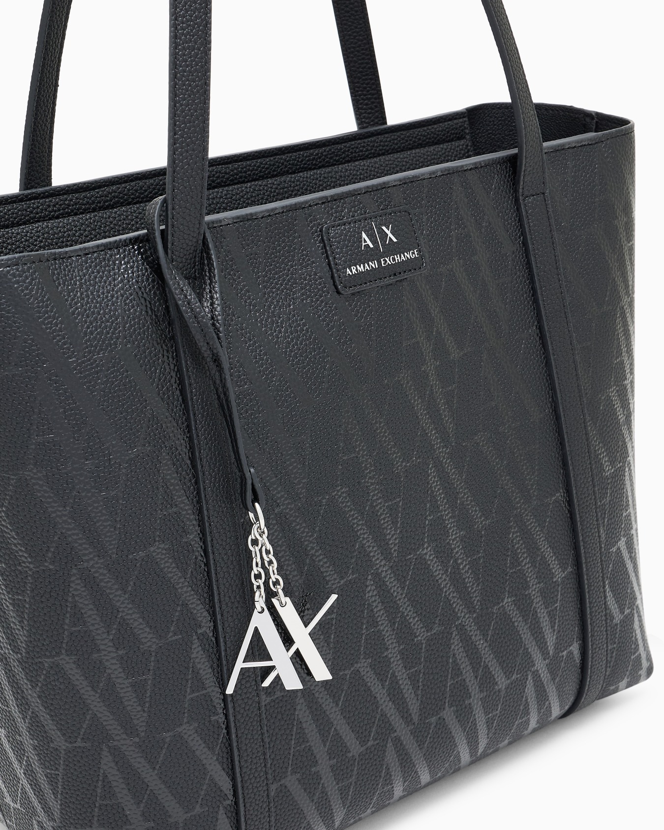 Shopper bag with allover logo and charm Slide 4