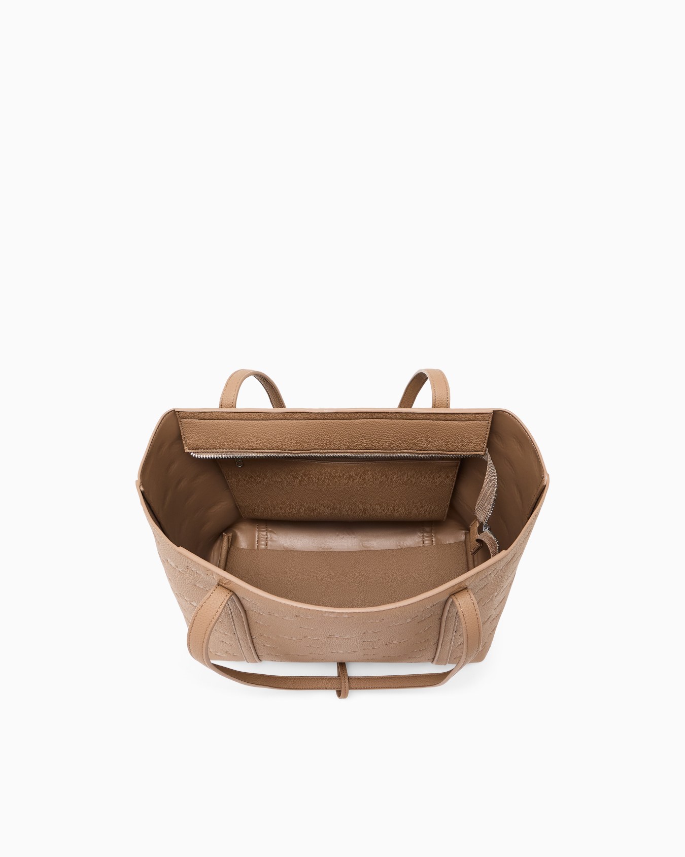 Bolso shopping con logotipo en relieve y colgante de metal Diapositiva 3