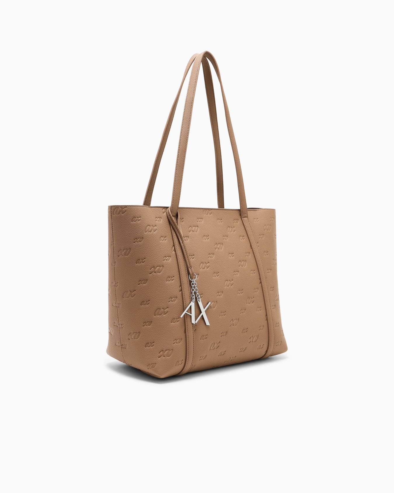 Bolso shopping con logotipo en relieve y colgante de metal Diapositiva 1
