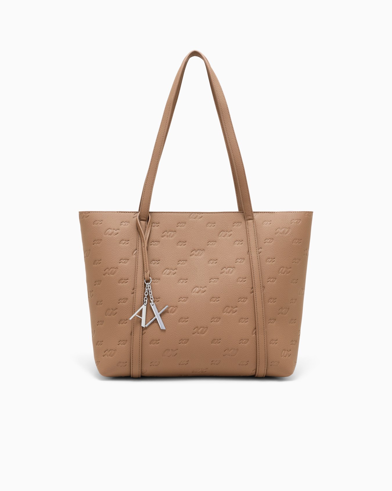 Bolso shopping con logotipo en relieve y colgante de metal Diapositiva 0