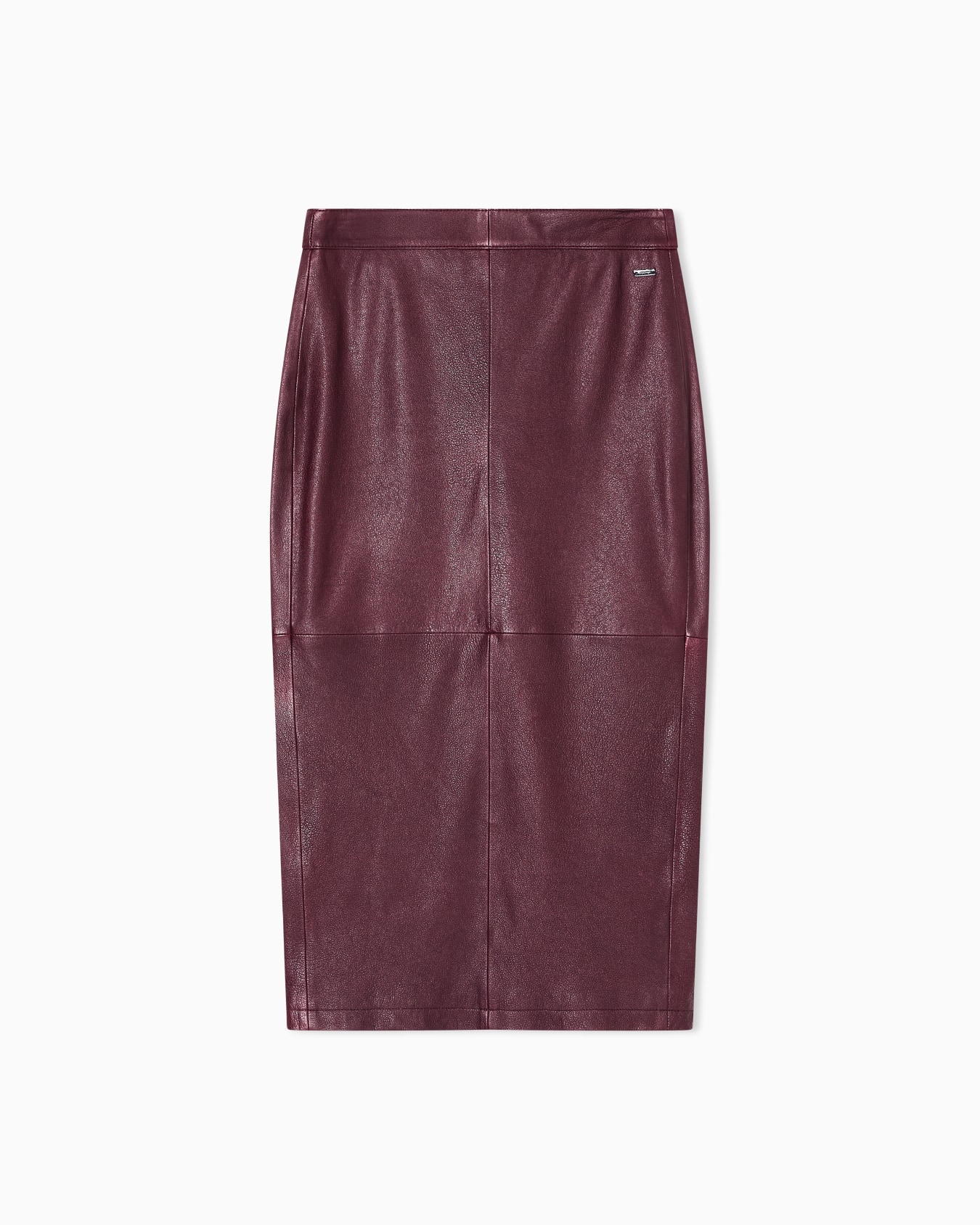 LEATHER MIDI SKIRT Slide 0