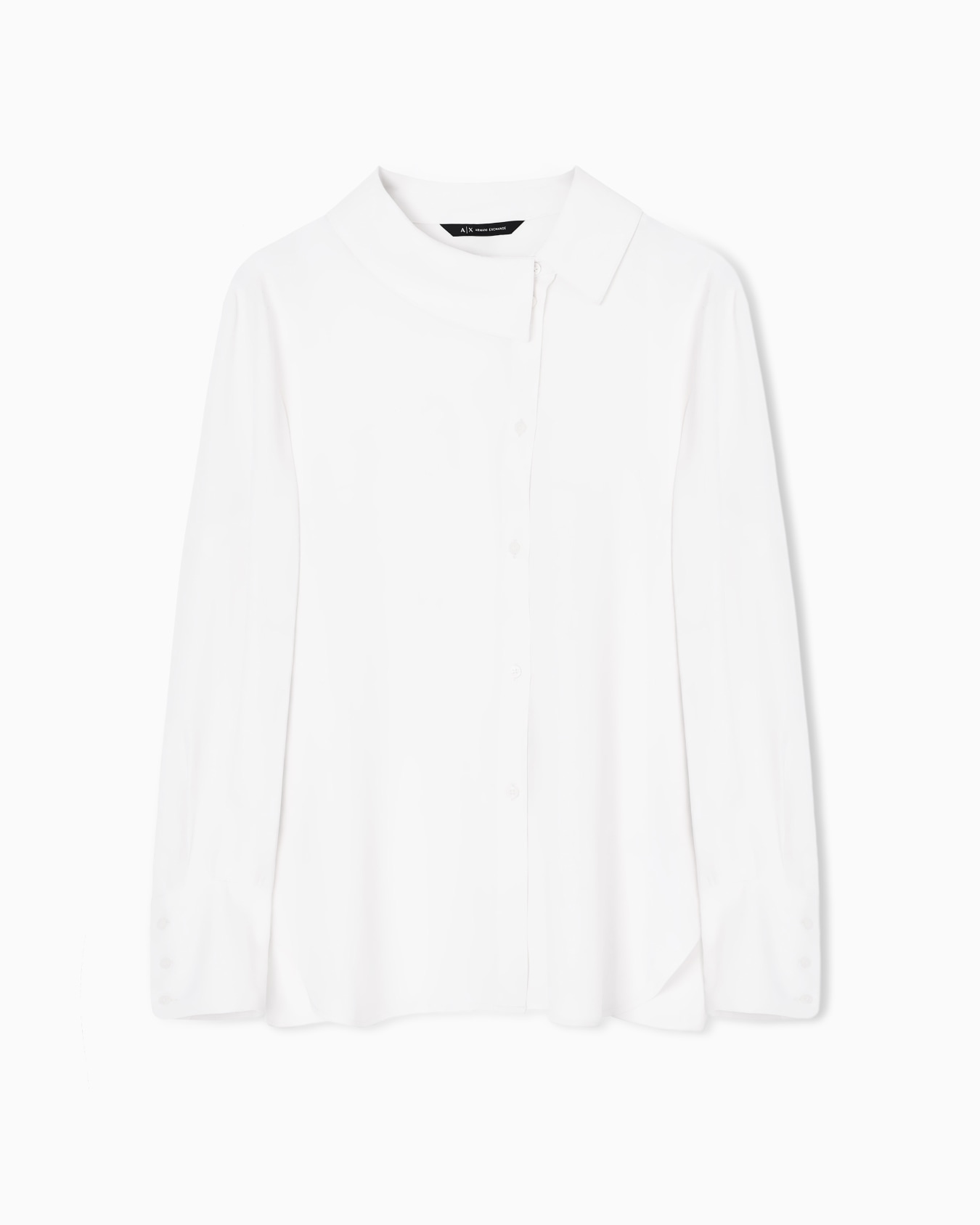 Camicia in crepe con collo asimmetrico Slide 0