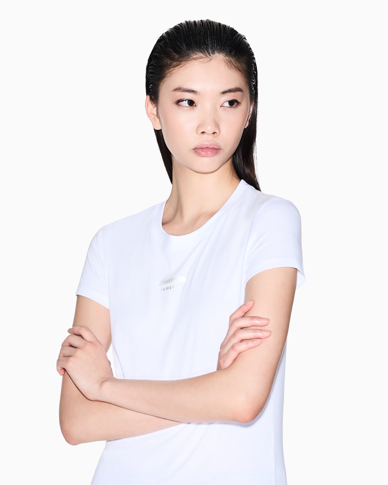 Slim fit T-shirt with graphic logo Slide 4