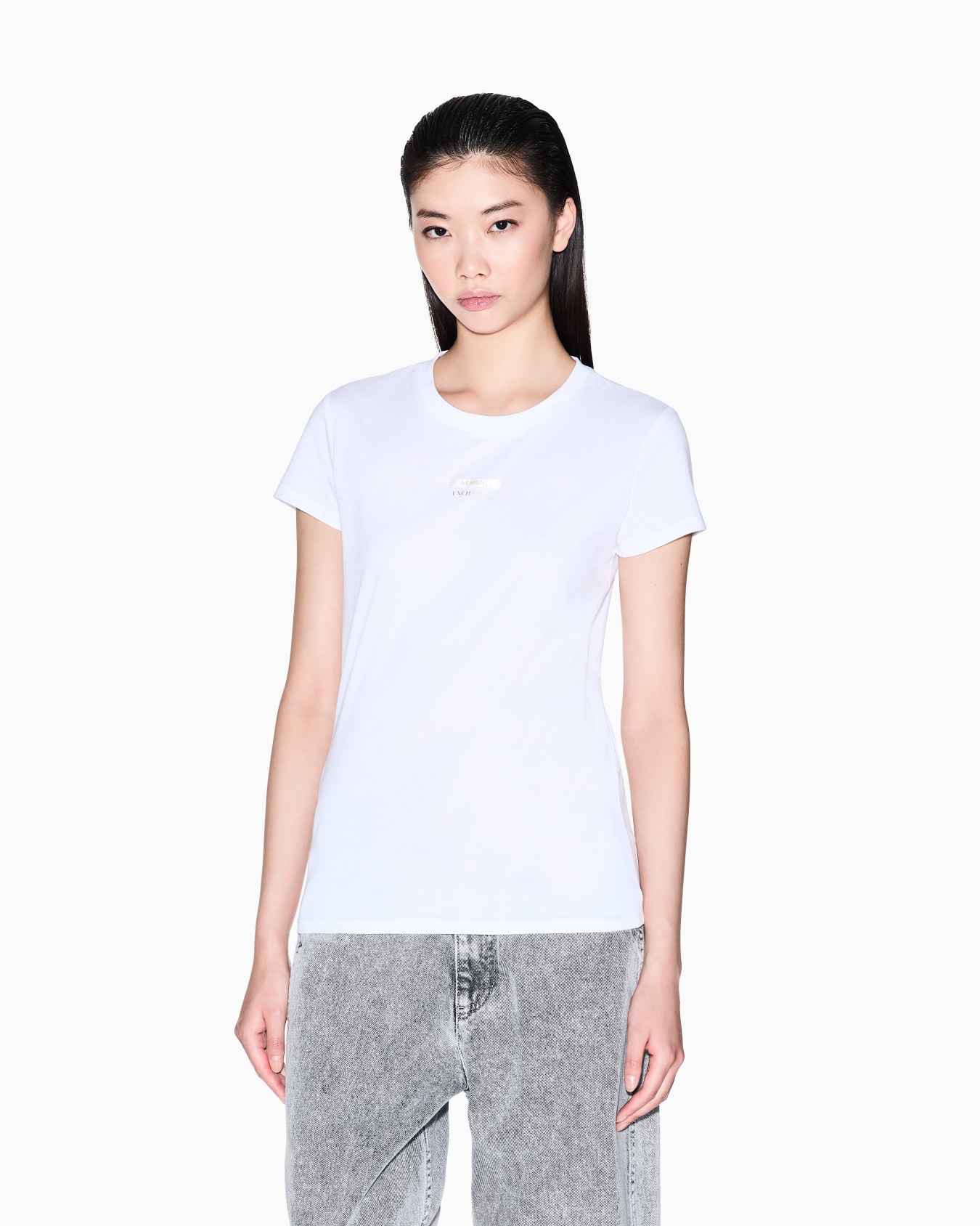 Slim fit T-shirt with graphic logo Slide 3