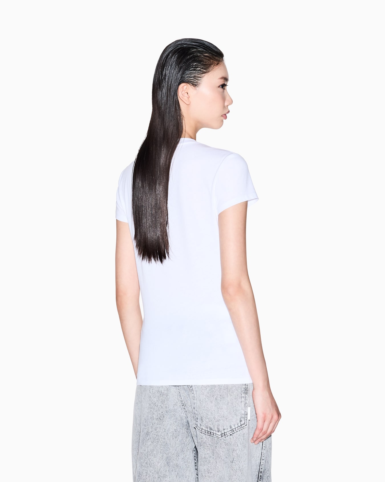 Slim fit T-shirt with graphic logo Slide 2