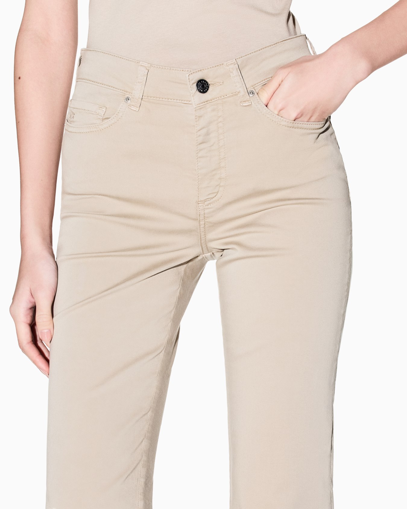 Flare Jeans Garment Dyed Satin Stretch Slide 4