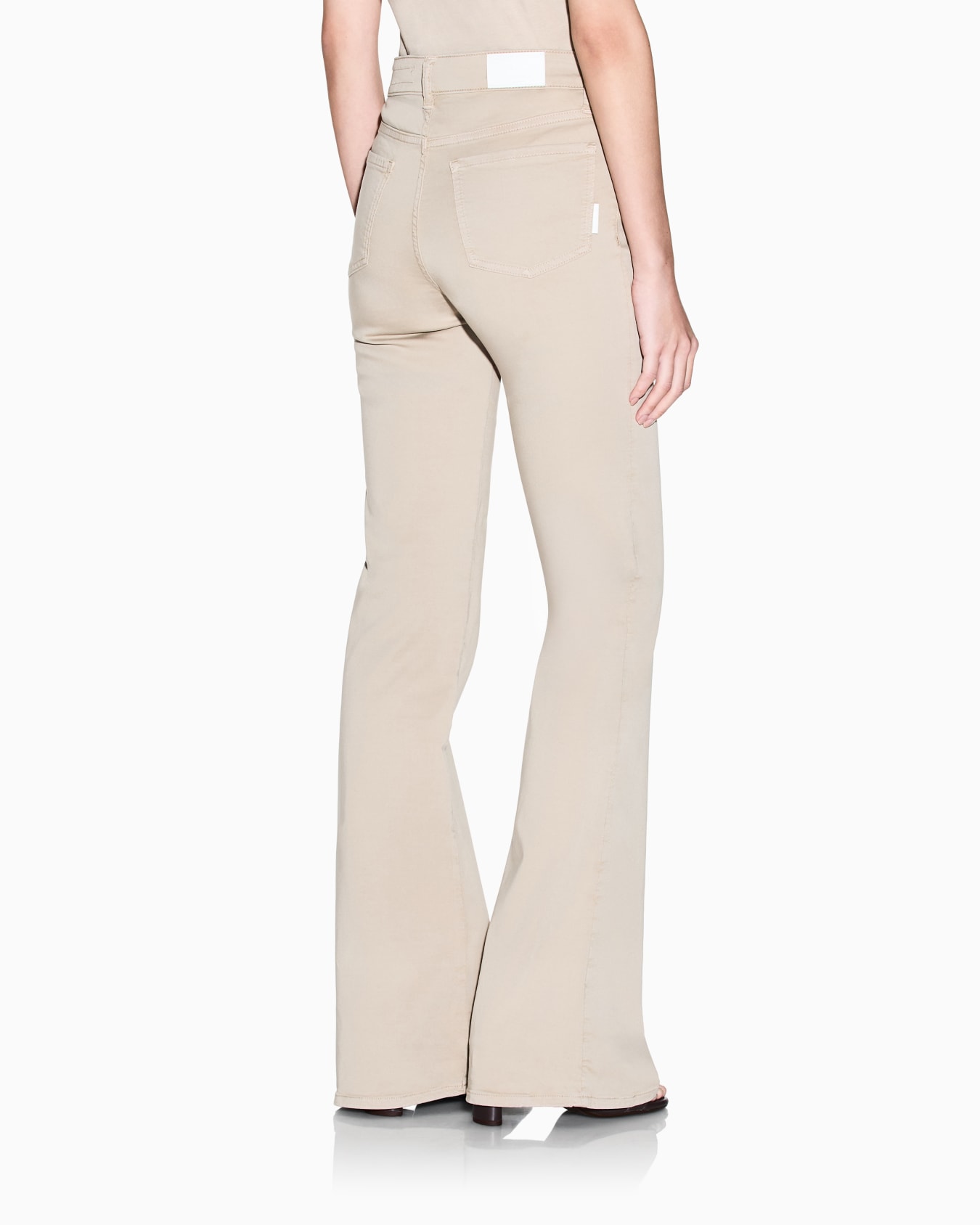 Flare Jeans Garment Dyed Satin Stretch Slide 2