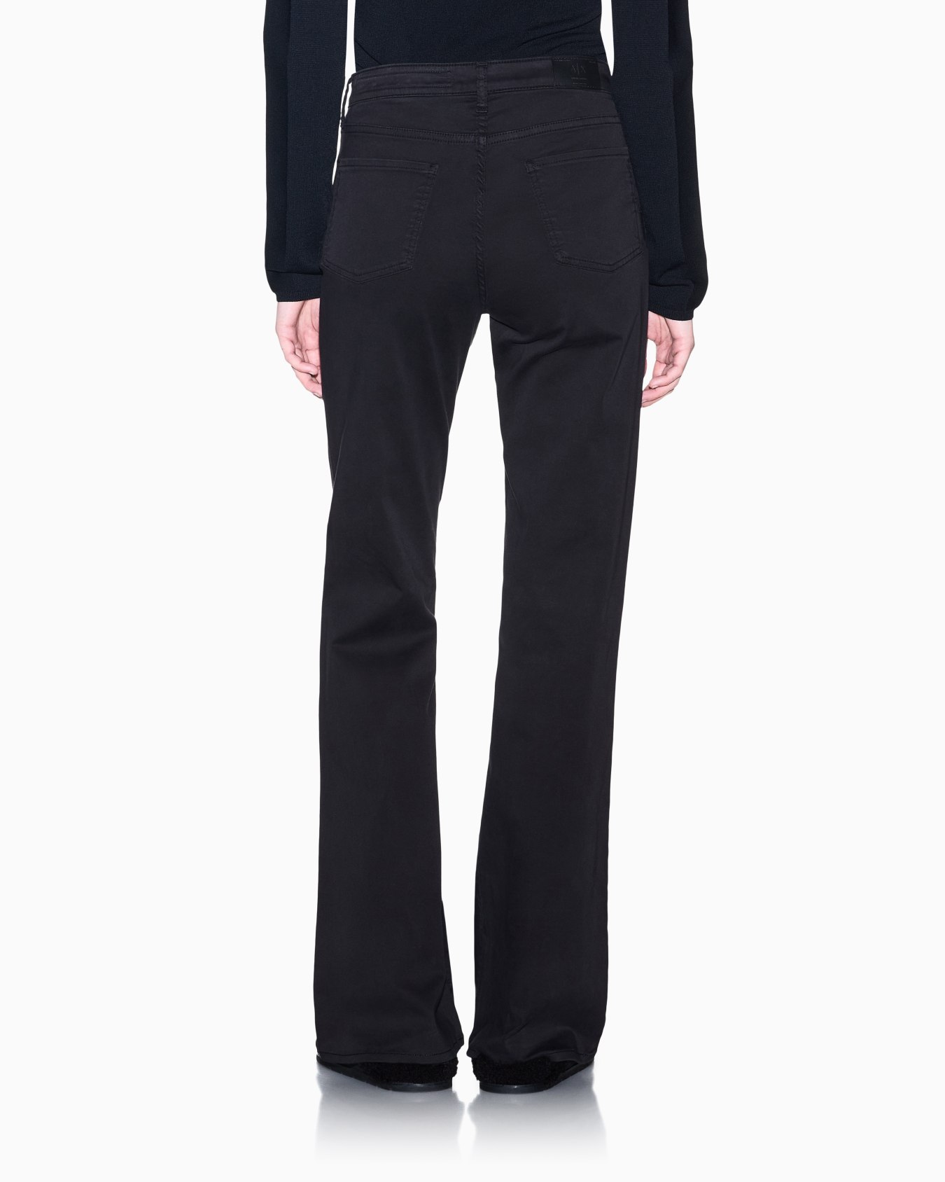 Flare Jeans Garment Dyed Satin Stretch Slide 5