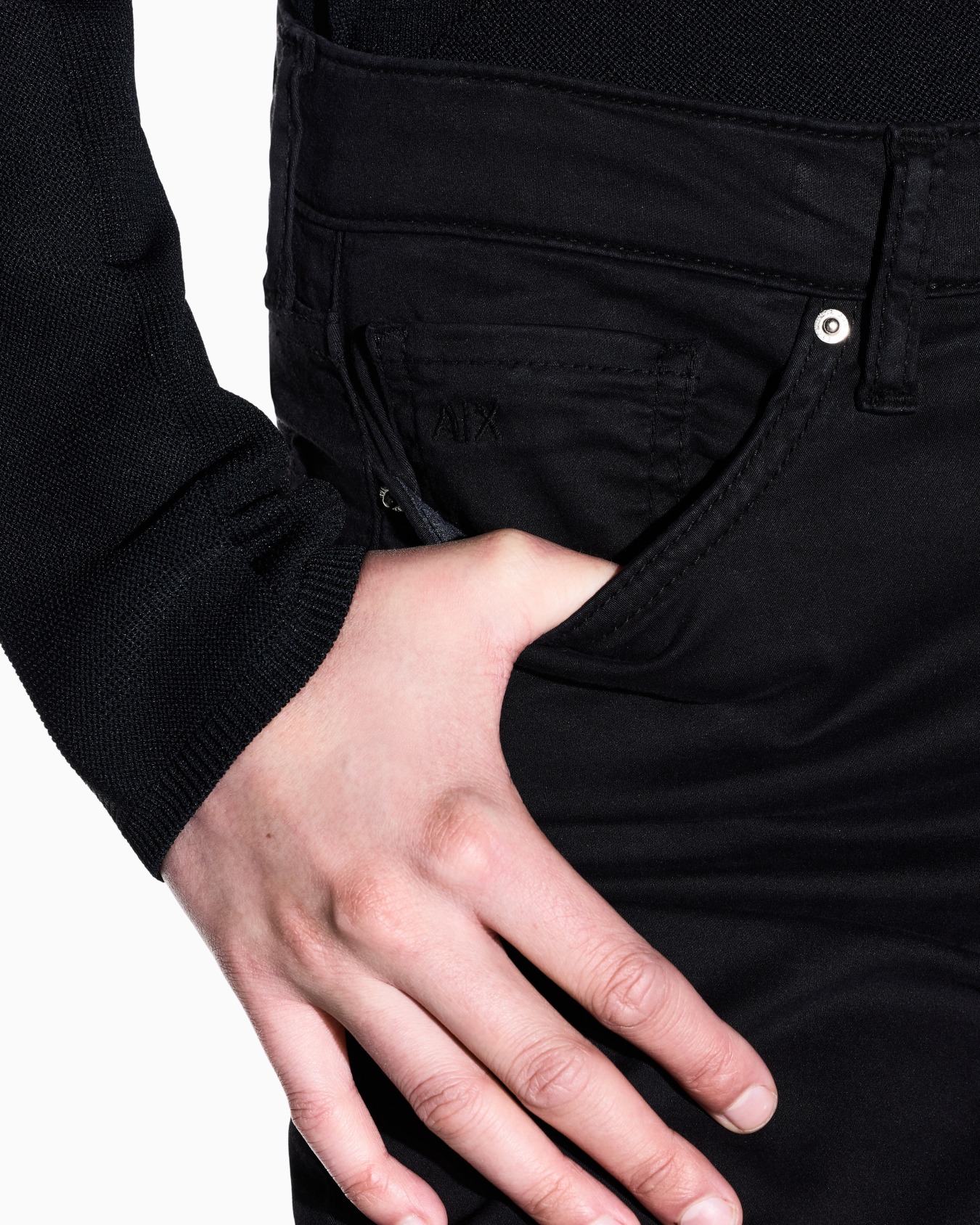 Flare Jeans Garment Dyed Satin Stretch Slide 6