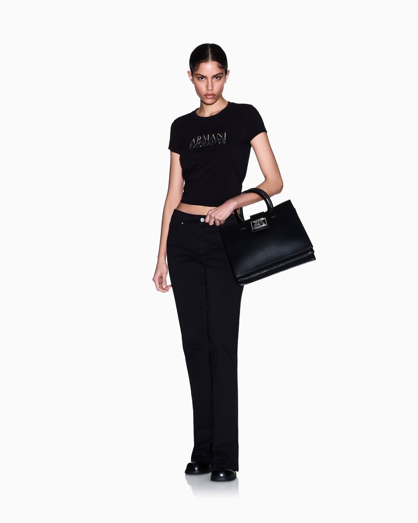 Flared jeans in cotone Slide 1