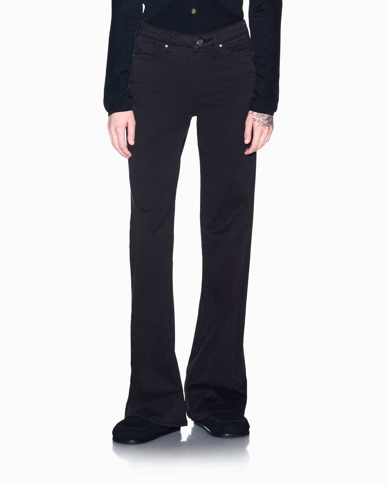 Jeans Flare Tinto in Capo Satin Stretch Slide 3