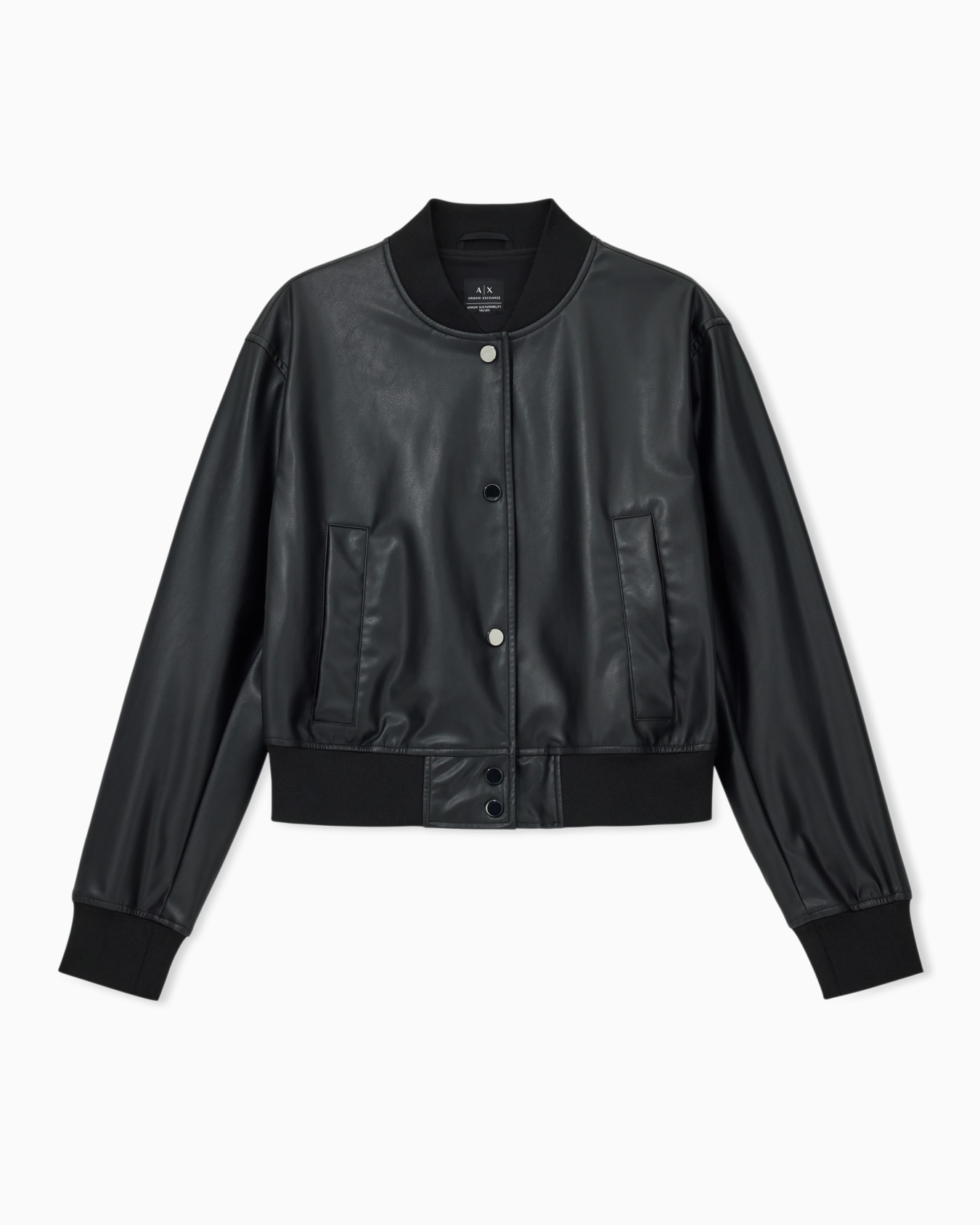 Faux leather bomber jacket Slide 0