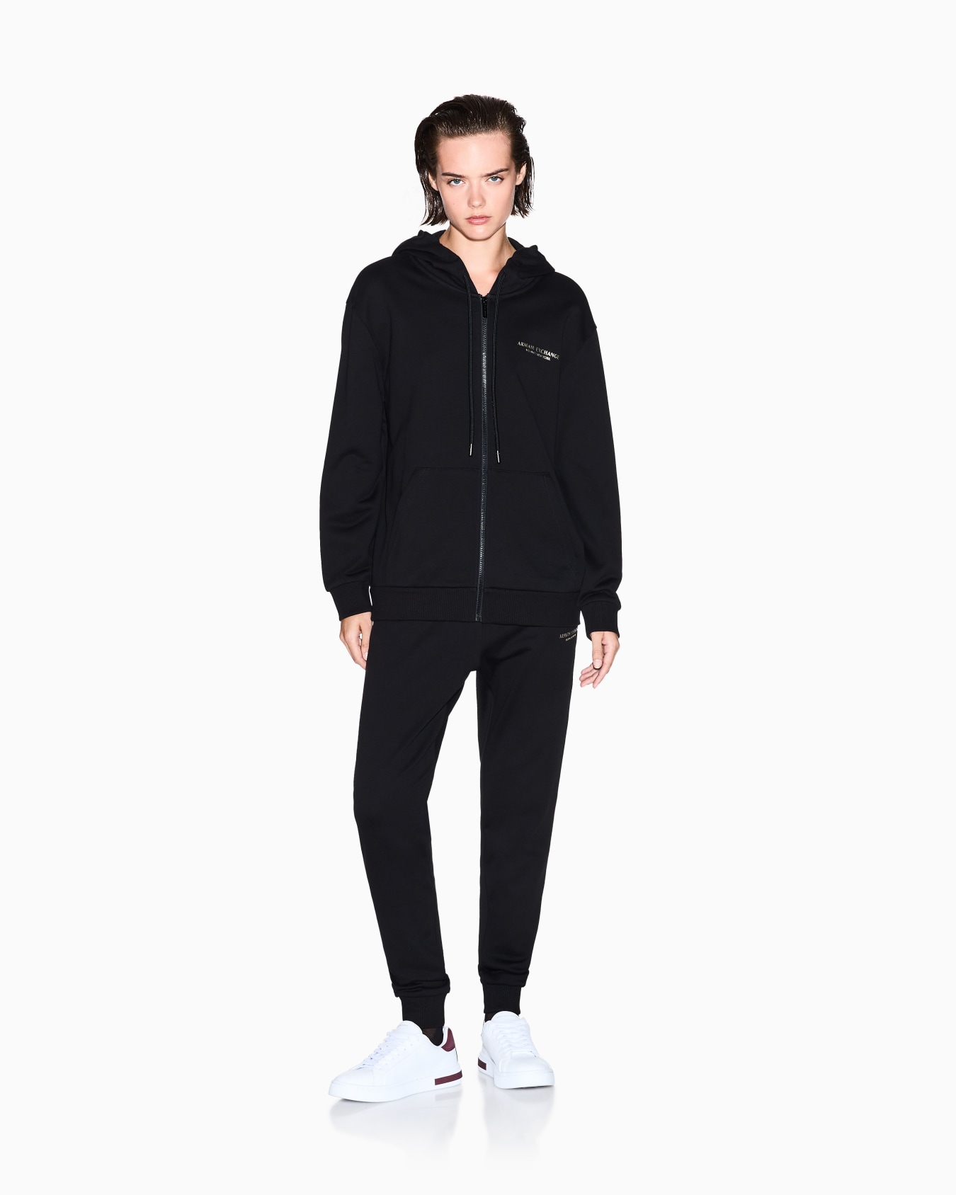 Cotton zip-up hoodie Slide 1
