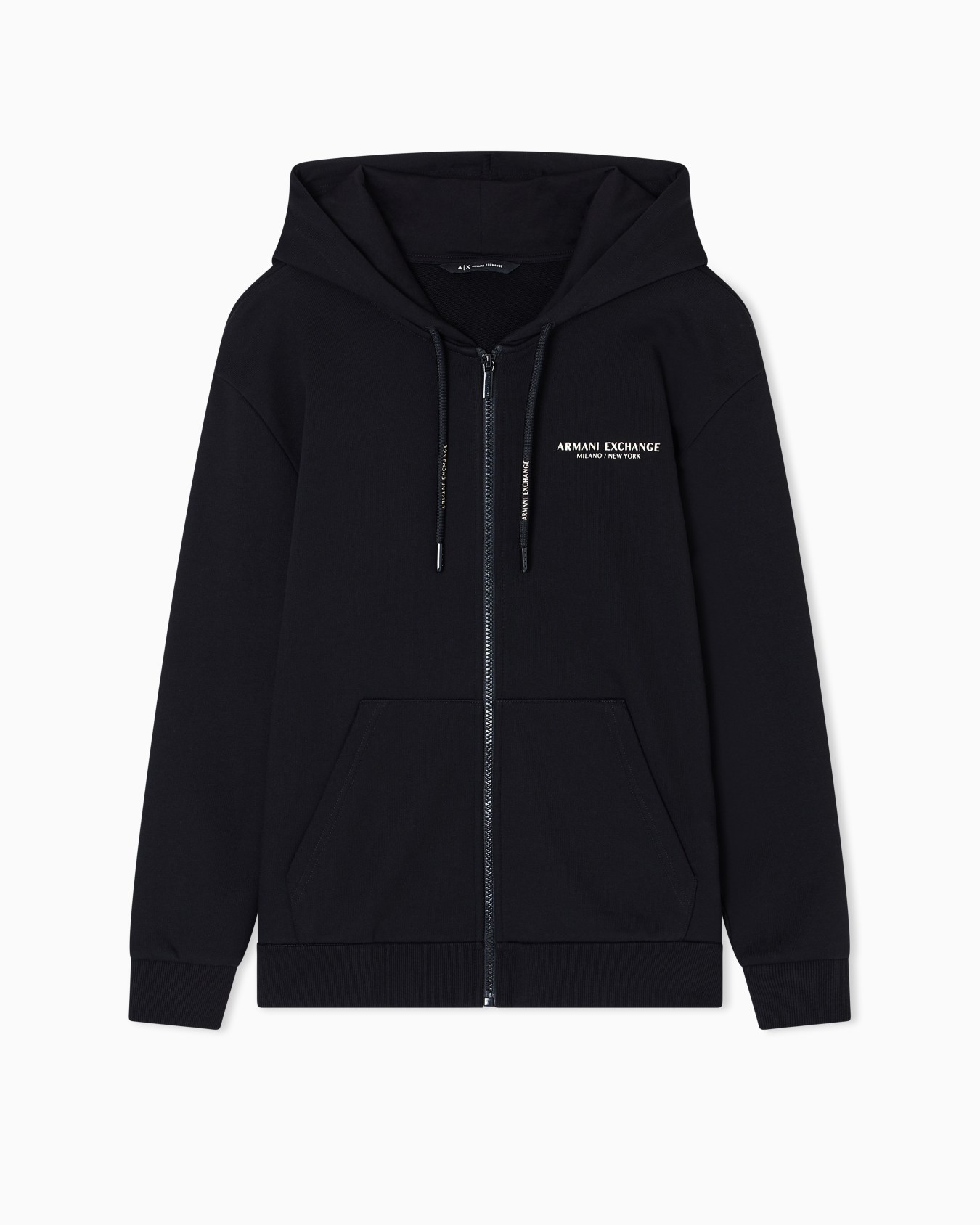 Sweat à capuche zippé en coton Diapositive 0