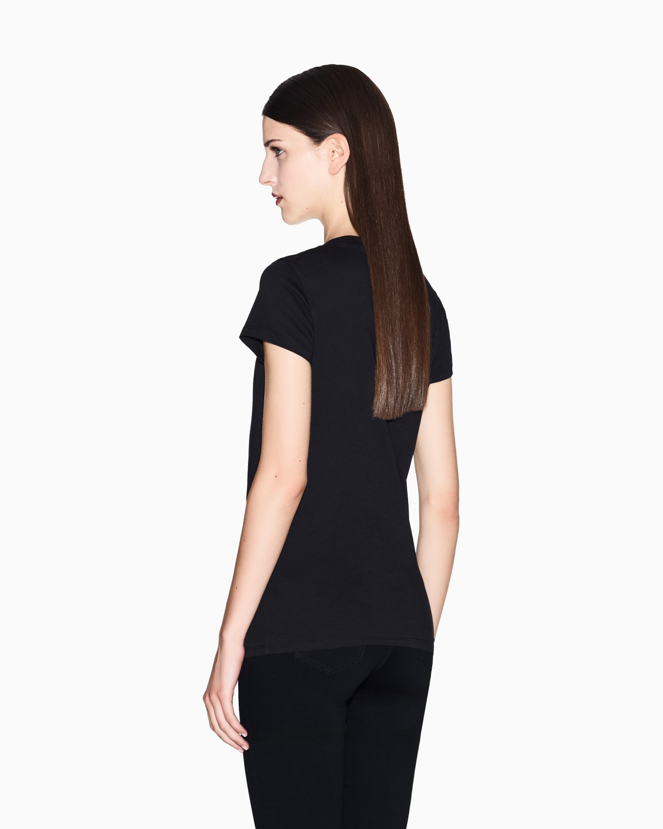 T-shirt Slim Fit in Jersey di Cotone Iconico Slide 5