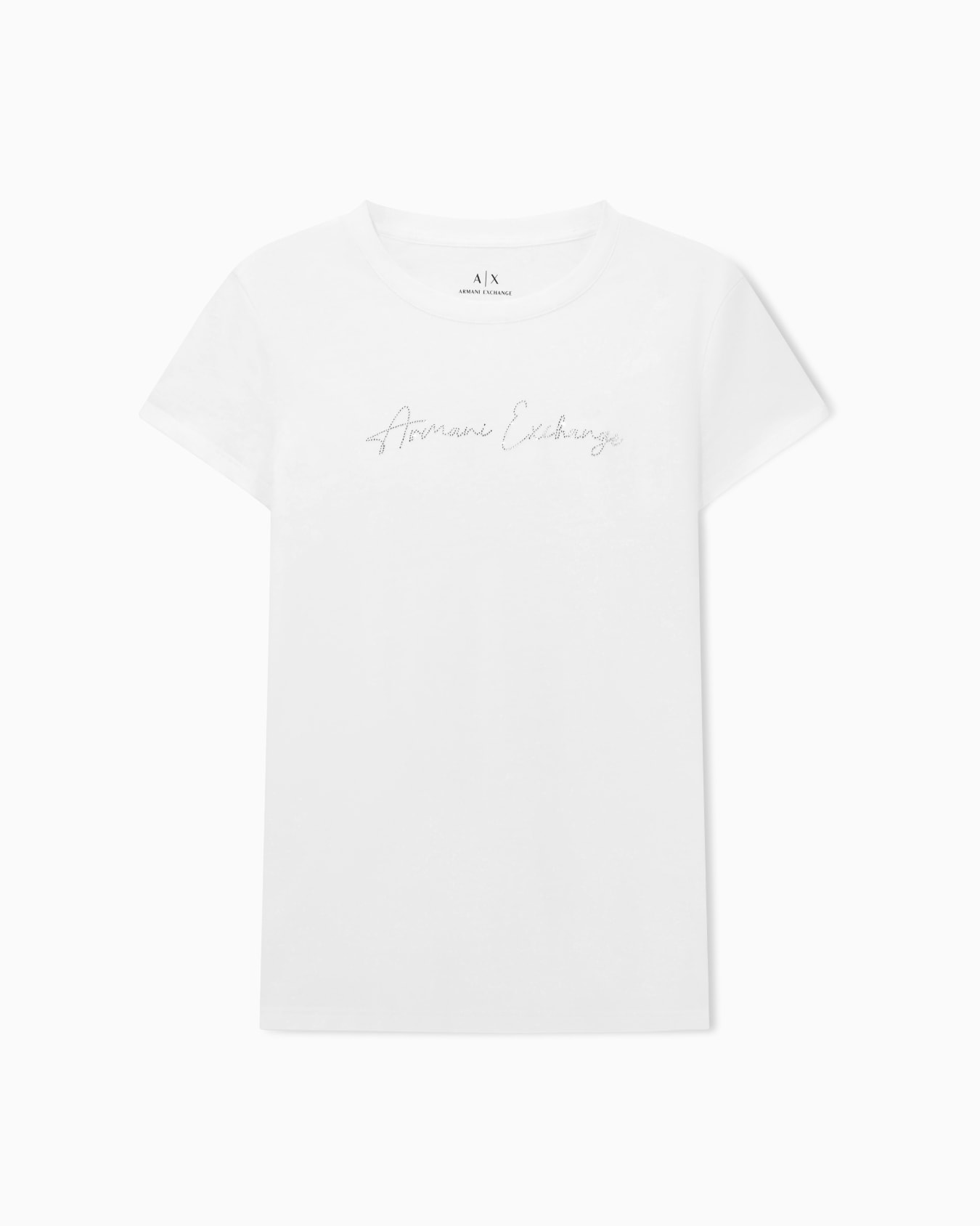 T-shirt slim fit avec logo pailleté Diapositive 0
