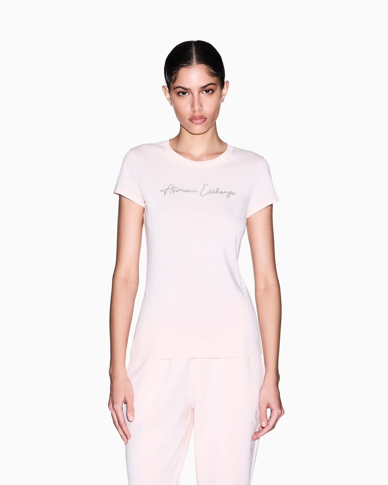 Slim fit T-shirt with glitter logo Slide 3