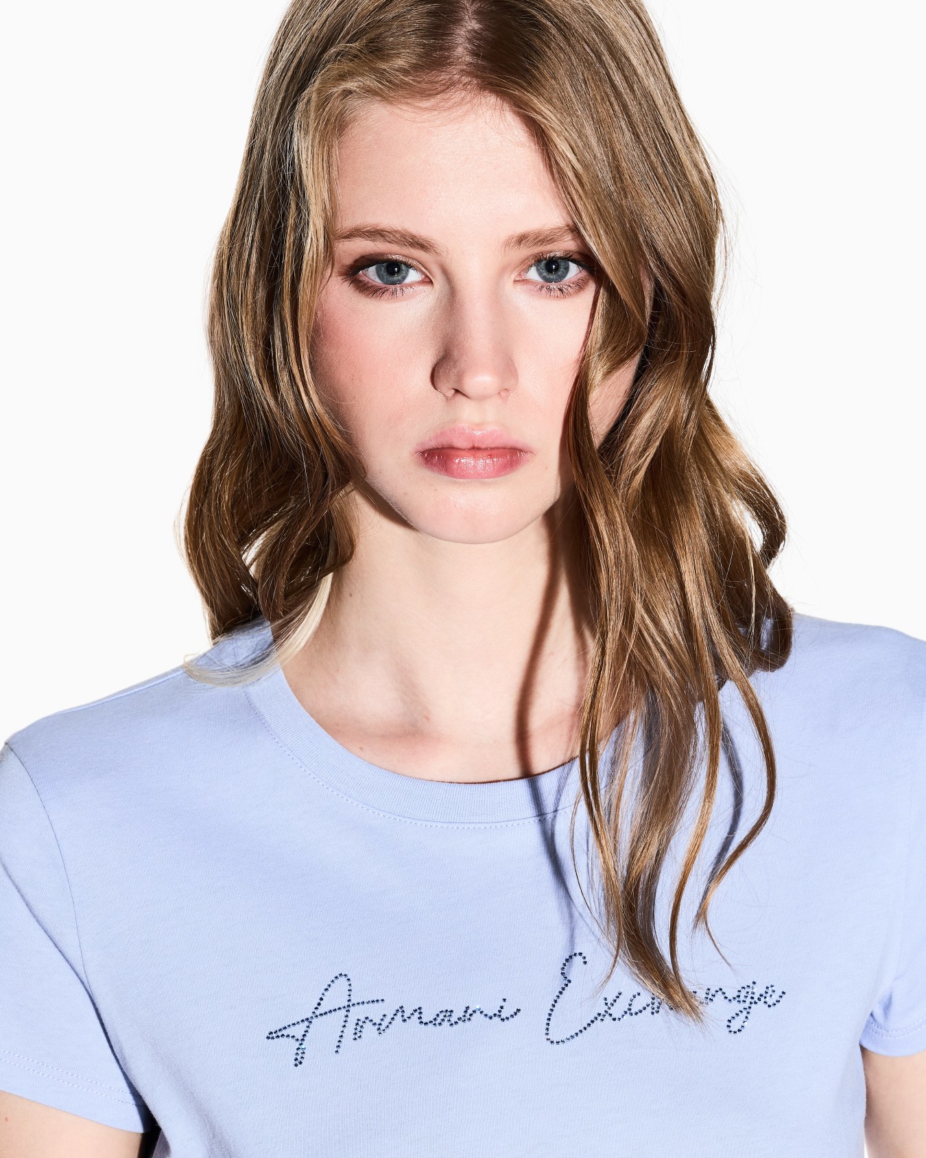 Slim fit T-shirt with glitter logo Slide 4