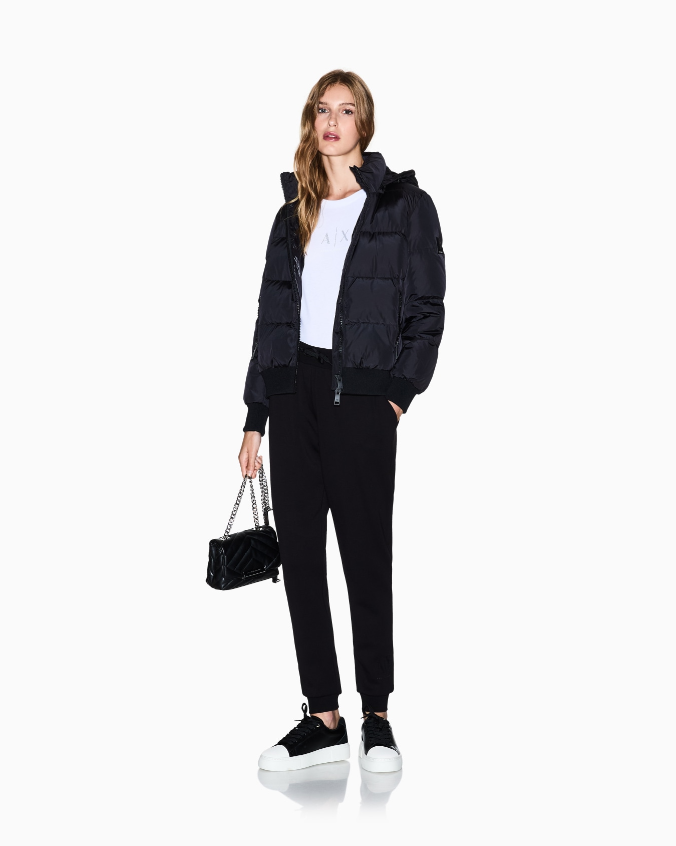 Regular fit T-shirt with glitter logo Slide 1