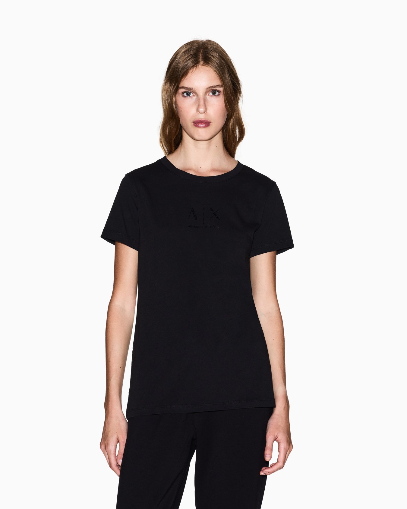 T-Shirt mit normaler Passform und Glitzerlogo Folie 3