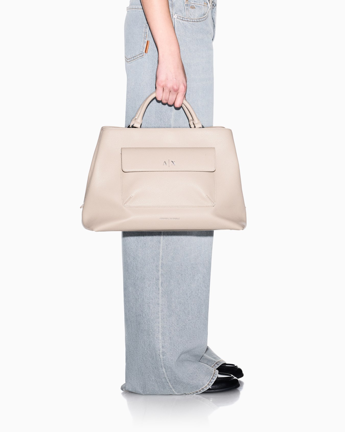 Borsa a mano con tracolla con logo Slide 5