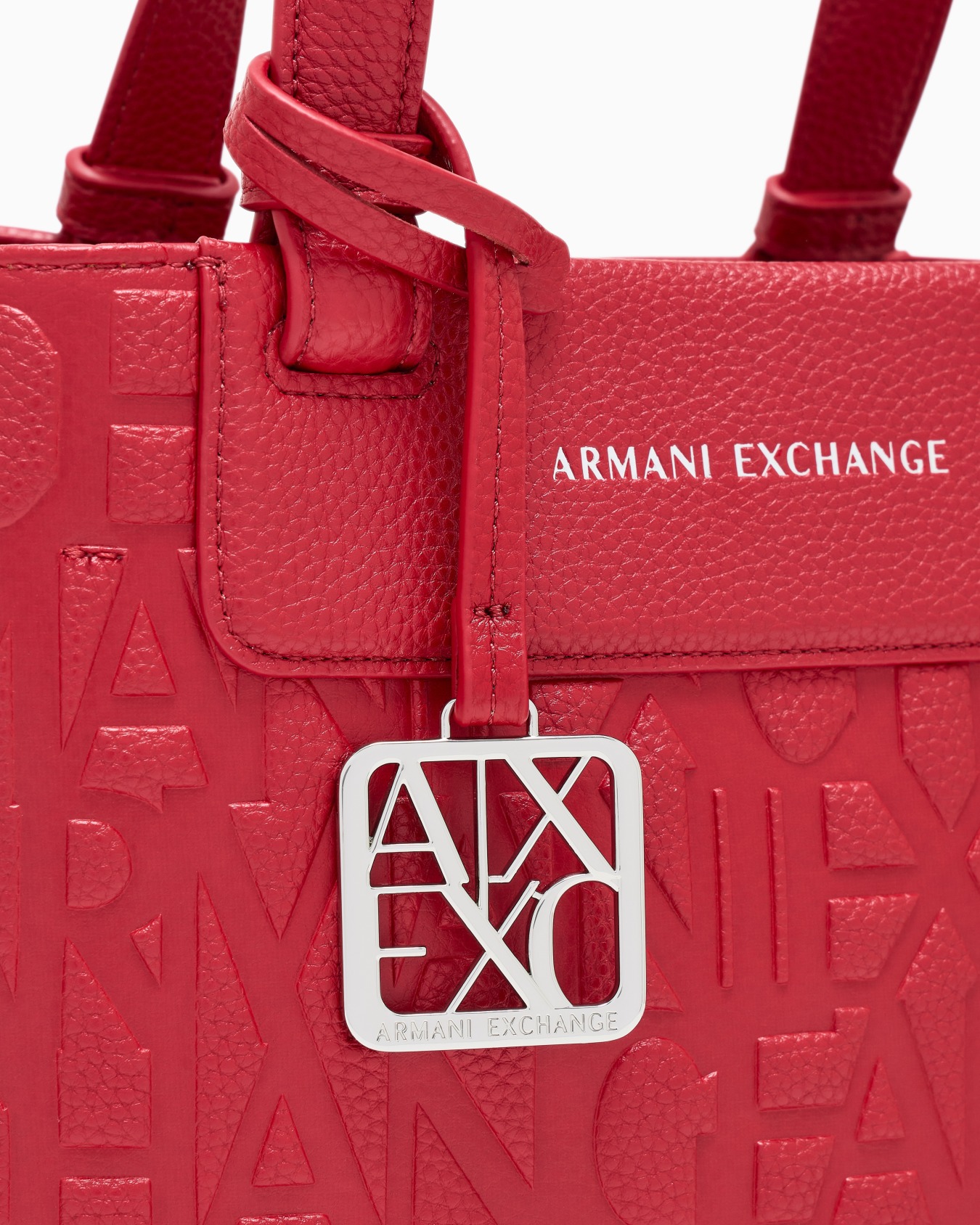 Bolso tote con letras en relieve y bandolera extraíble Diapositiva 5