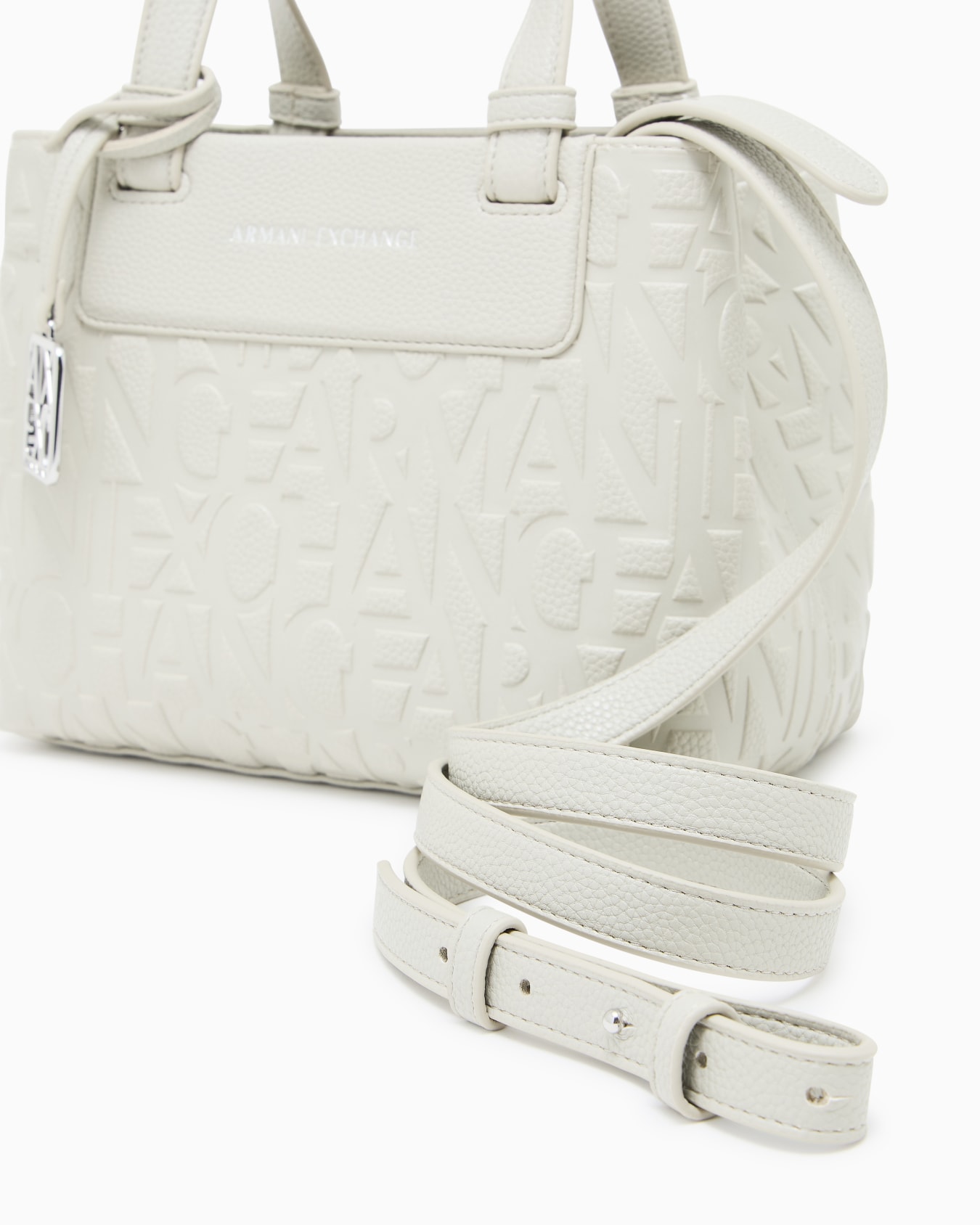 オールオーバーエンボスロゴ ミニハンドバッグ マット スライドする 4