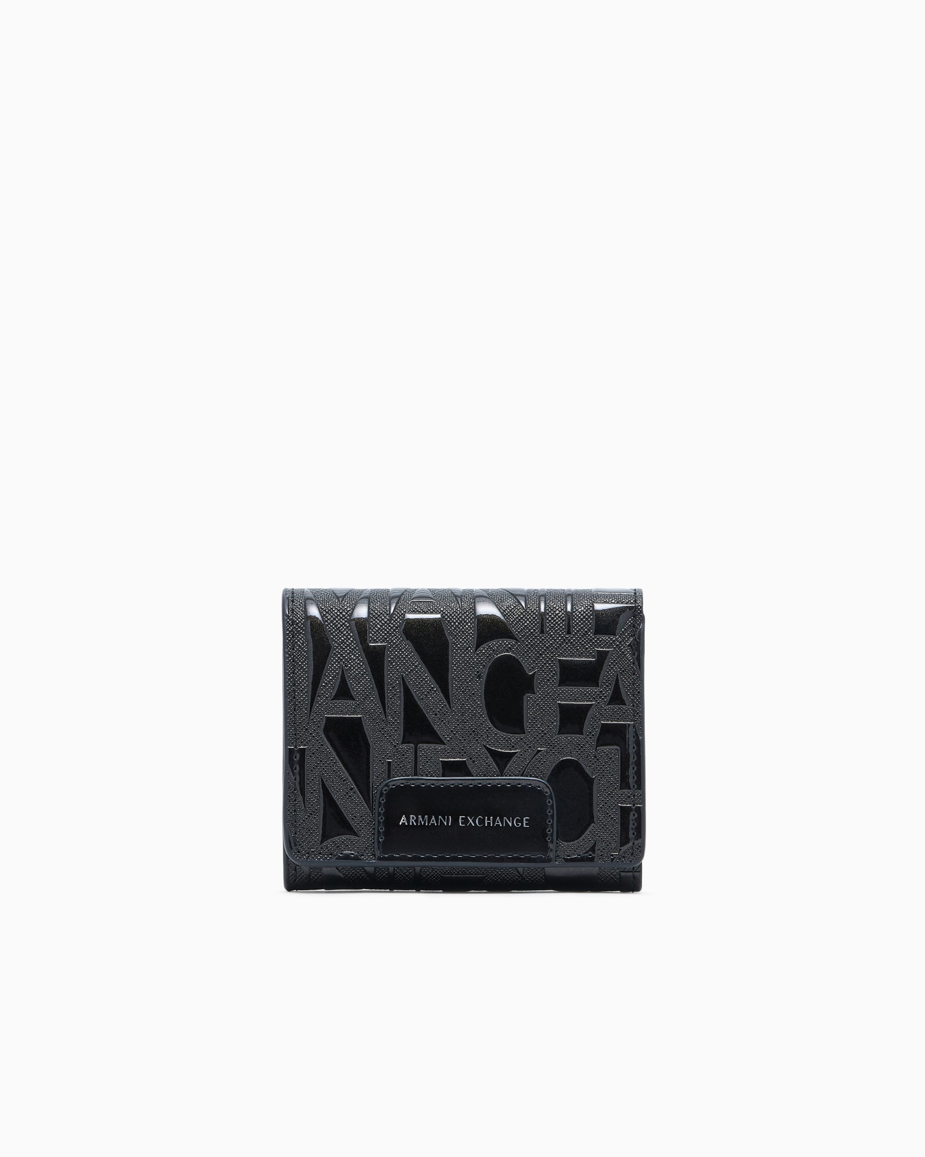 Compact wallet with allover logo Slide 0