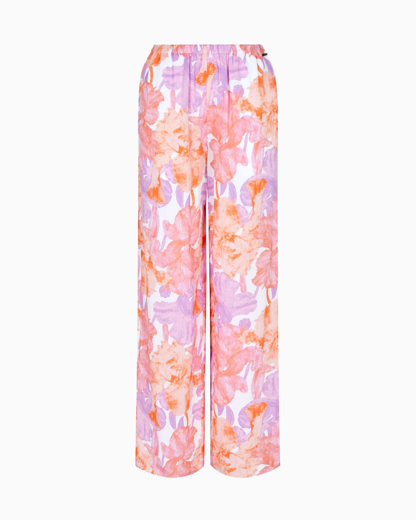 Oversized trousers in floral fabric Slide 0