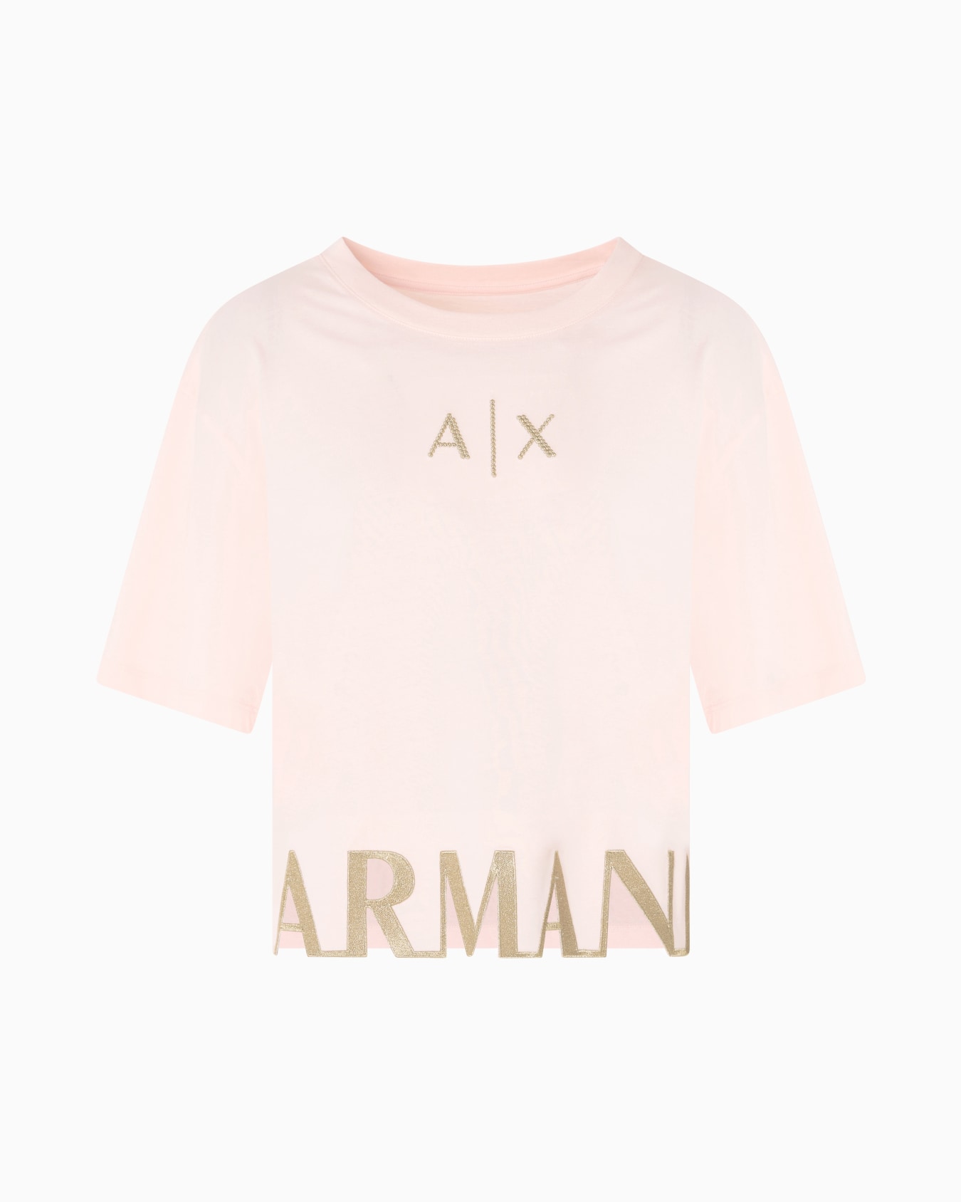 Cropped T-shirt with logo profile Slide 0