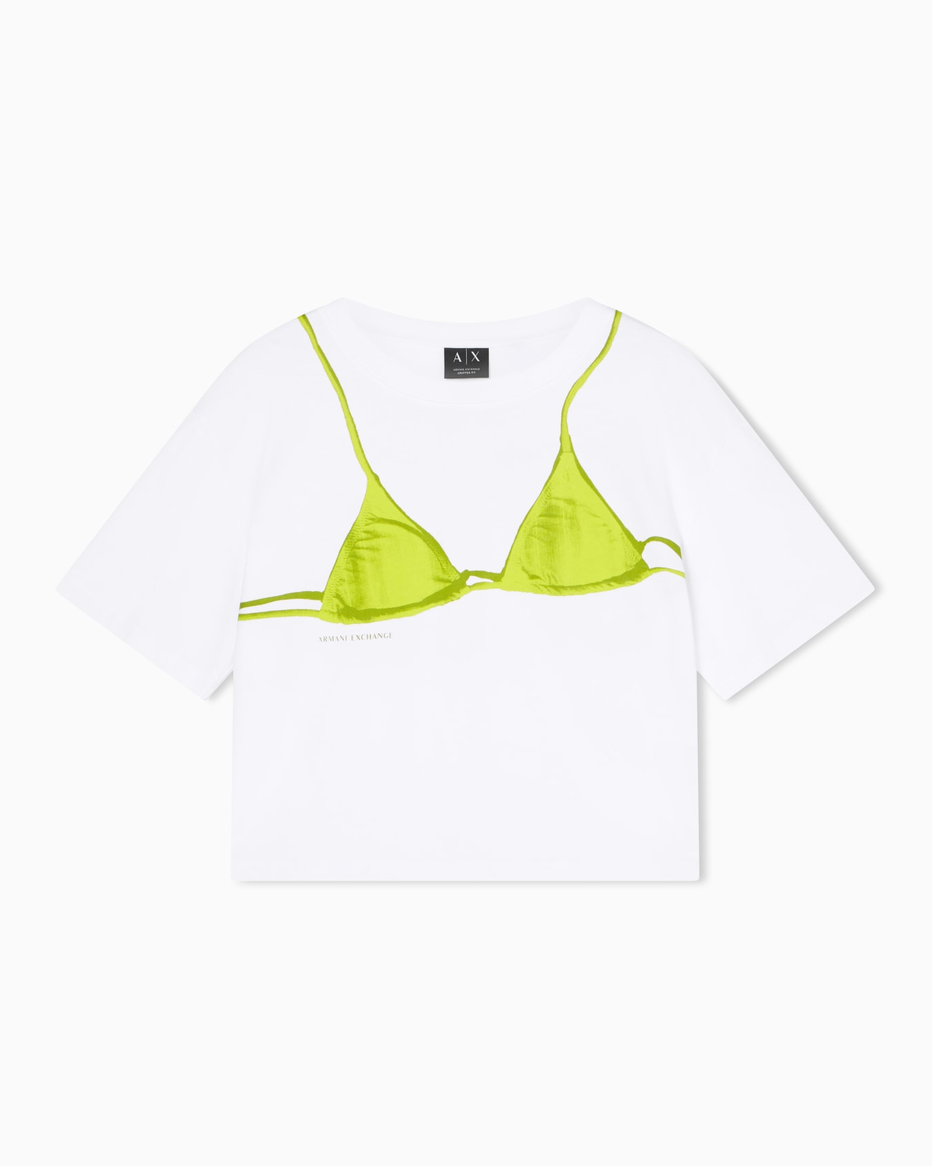 Cropped T-shirt in Cotton Jersey Slide 0