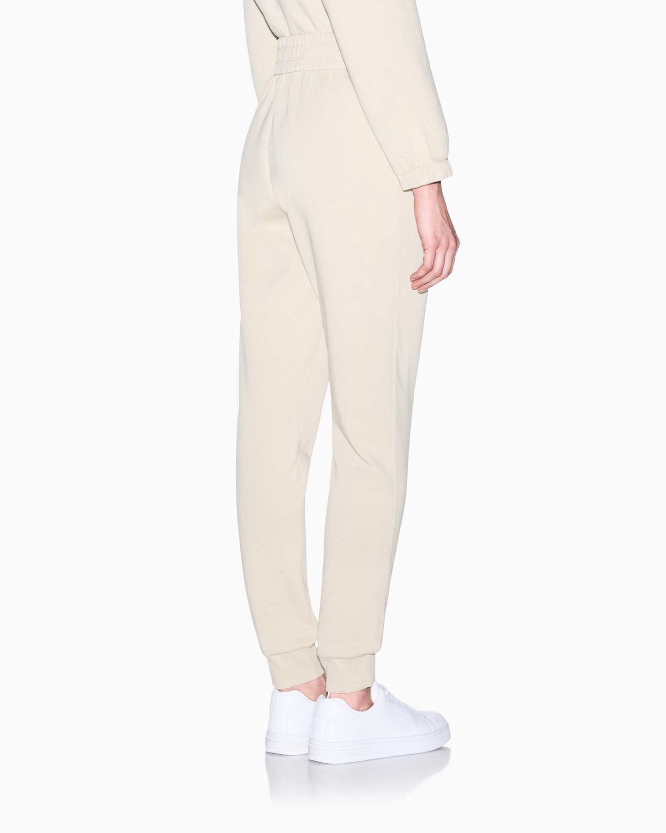 Sports trousers in bi-material stretch cotton Slide 3