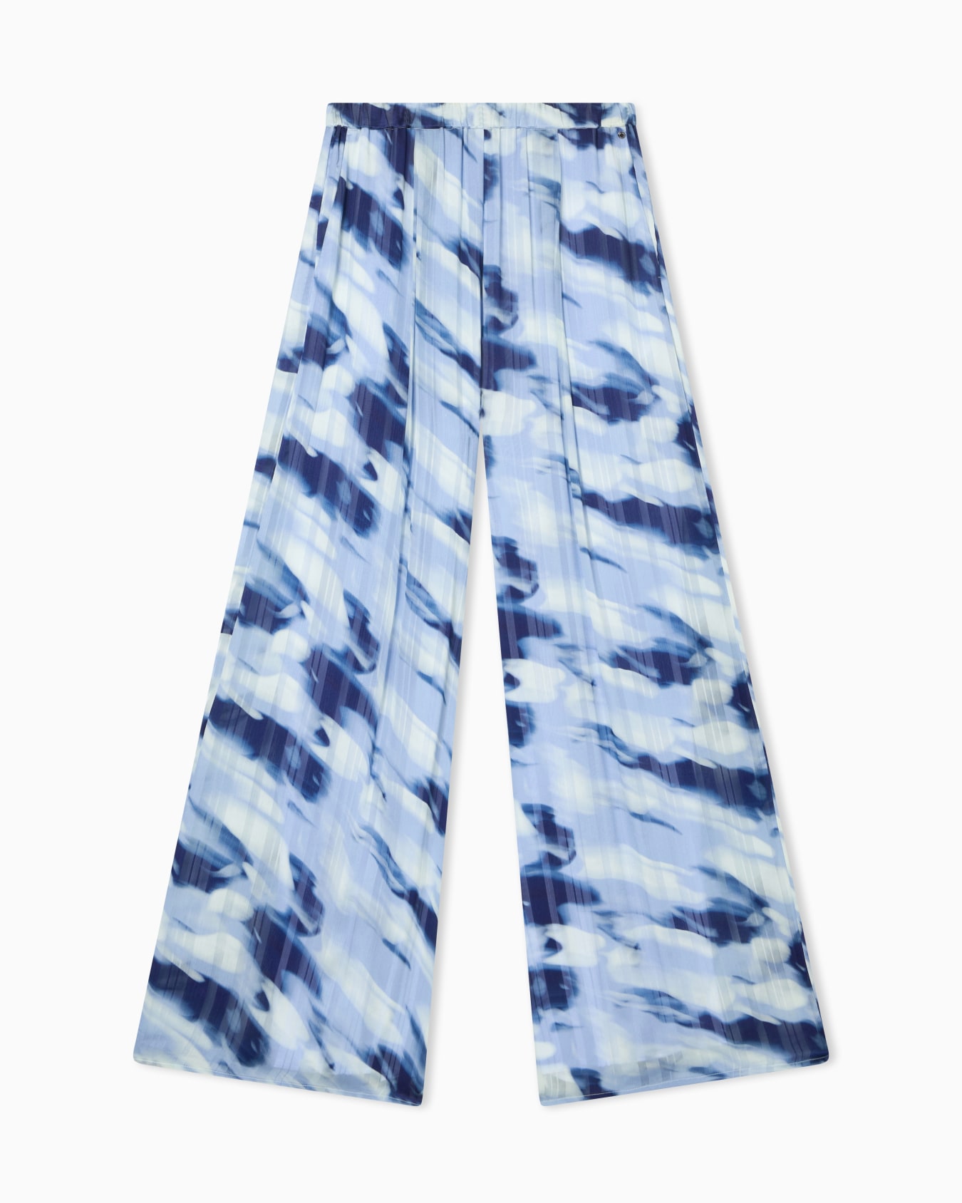 Printed Striped Georgette Palazzo Pants Slide 0
