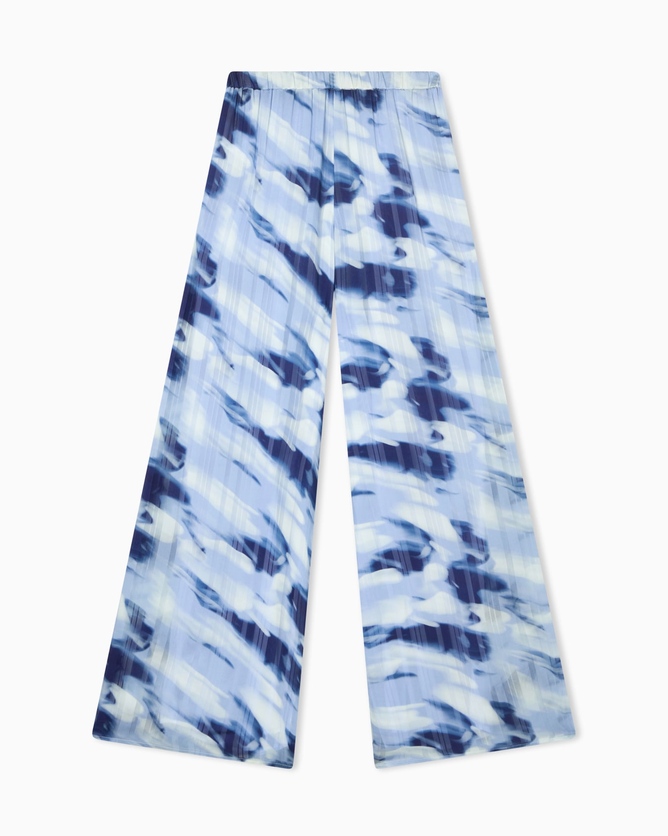 Printed Striped Georgette Palazzo Pants Slide 2