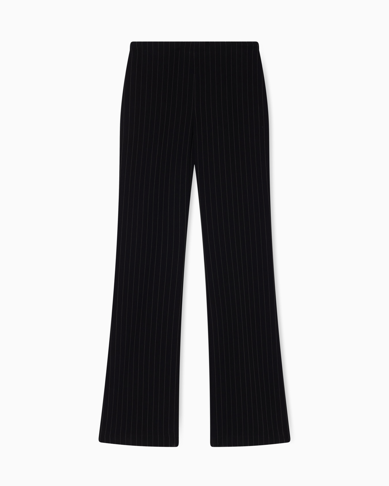 ピンストライプ スリットパンツ スライドする 0