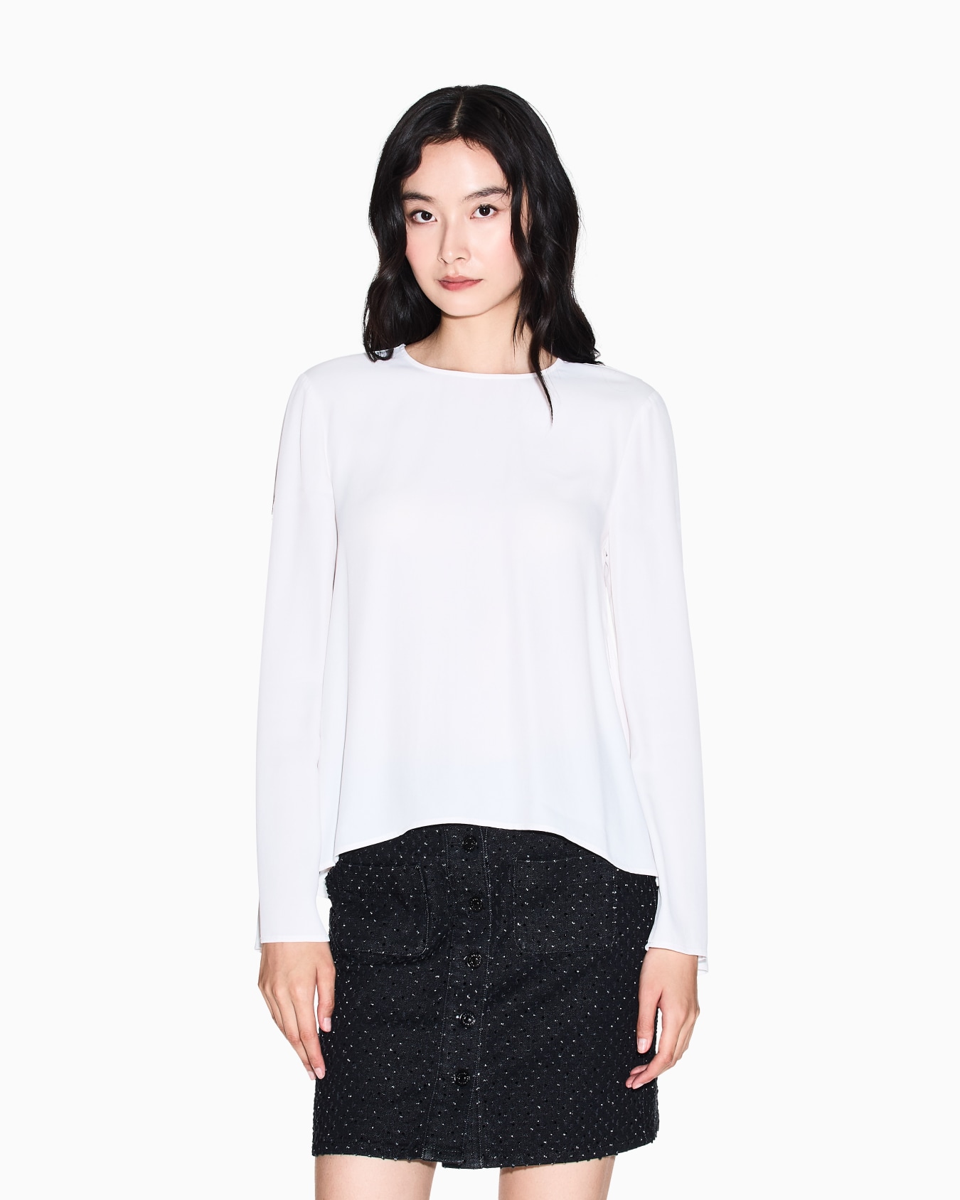 Crepe de chine blouse Slide 3