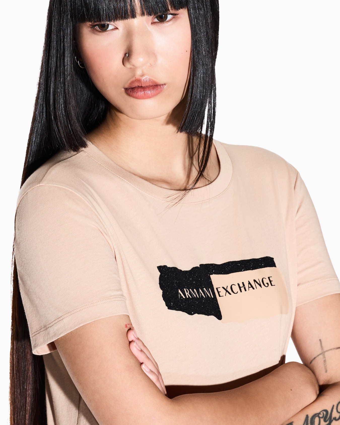 デザインロゴ 半袖クルーネックTシャツ スライドする 4