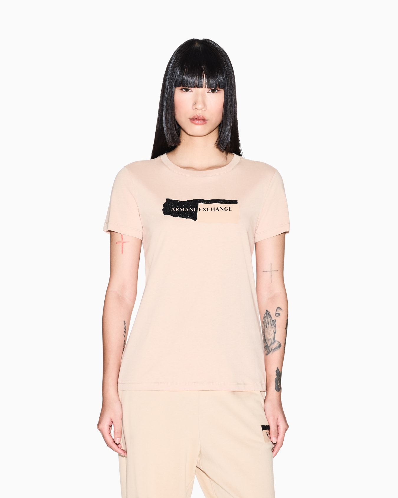 デザインロゴ 半袖クルーネックTシャツ スライドする 3