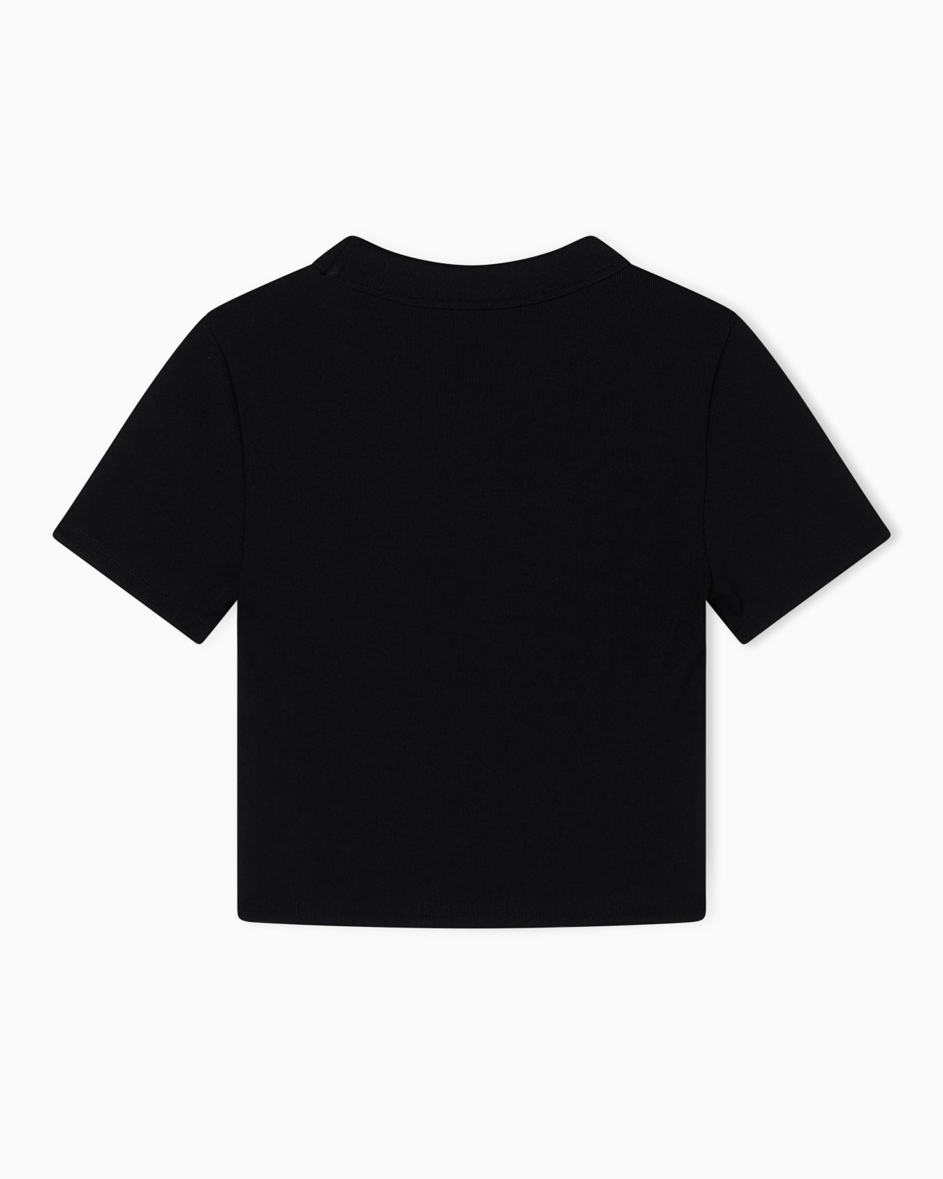 Cropped T-shirt in technical fabric Slide 2