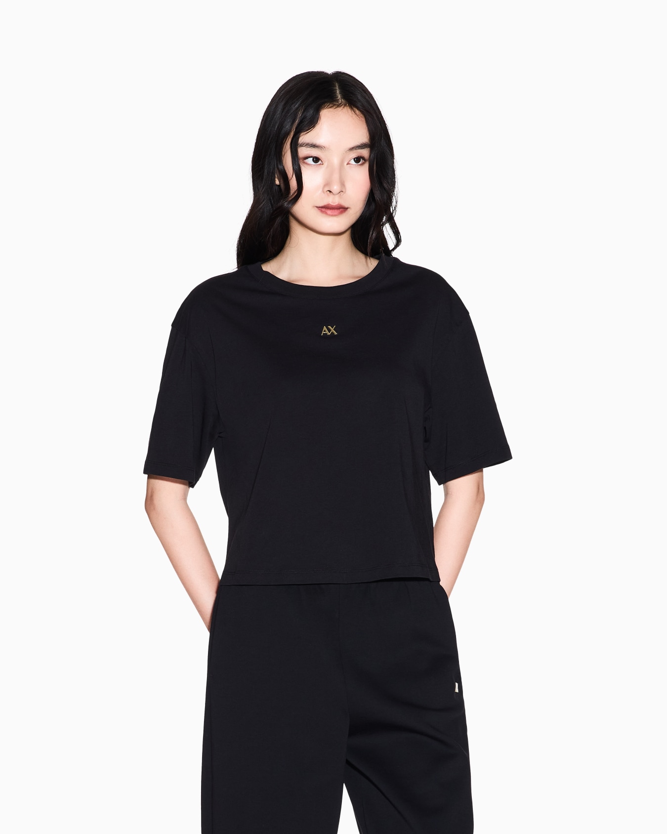 Cropped Cotton T-shirt Slide 3